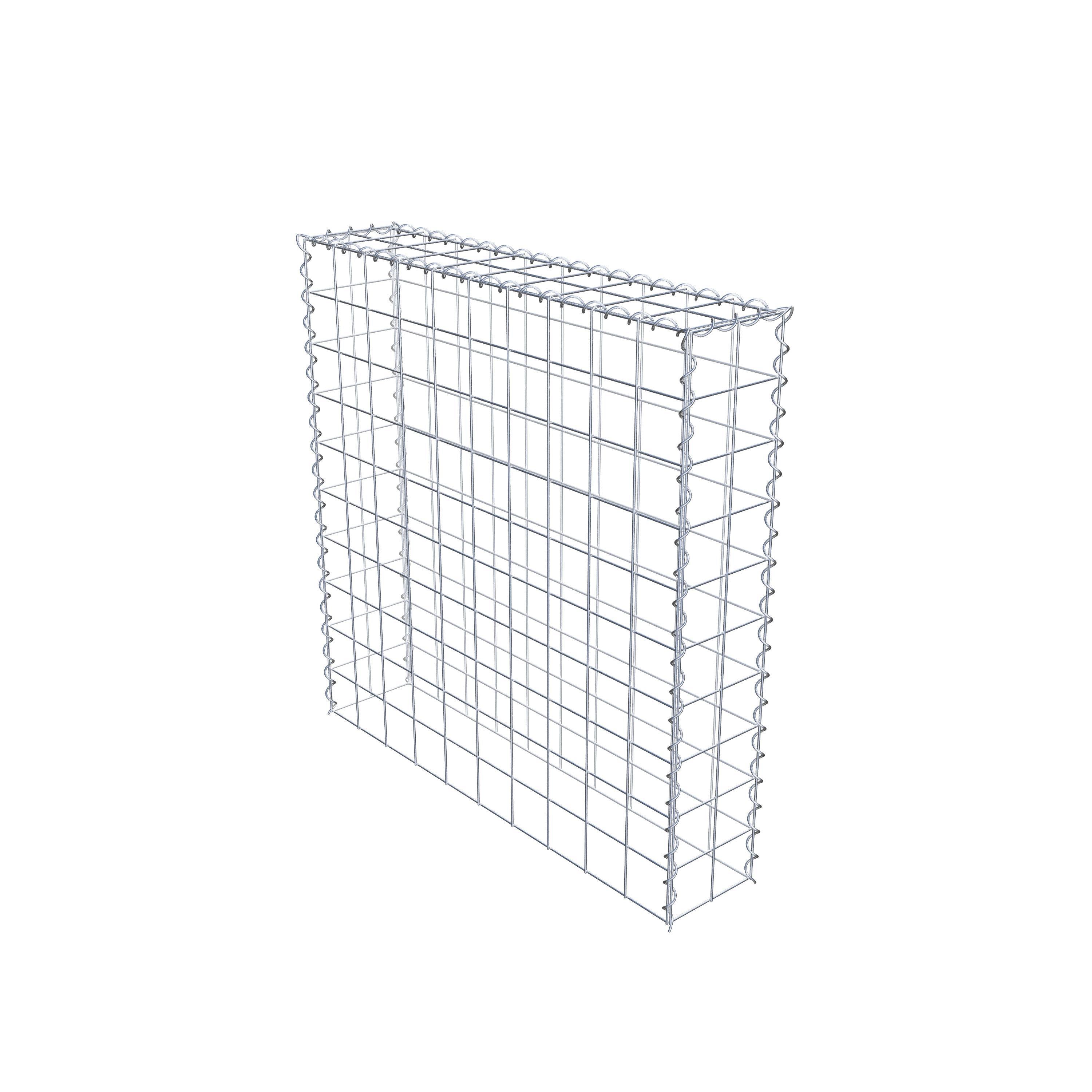 Gabion sur toile type 3 100 cm x 100 cm x 20 cm (L x H x P), maille 10 cm x 10 cm, spirale