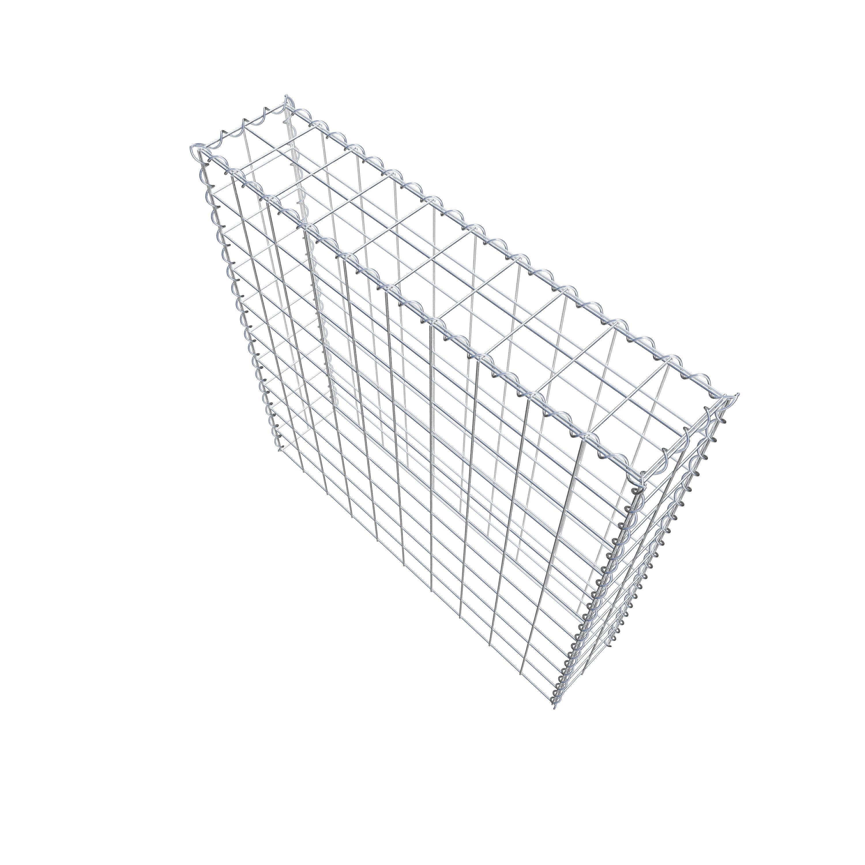 Gabion sur toile type 3 100 cm x 100 cm x 20 cm (L x H x P), maille 10 cm x 10 cm, spirale