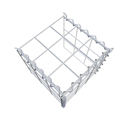 Aangegroeide schanskorf type 4 30 cm x 30 cm x 30 cm (L x H x D), maaswijdte 10 cm x 10 cm, spiraal