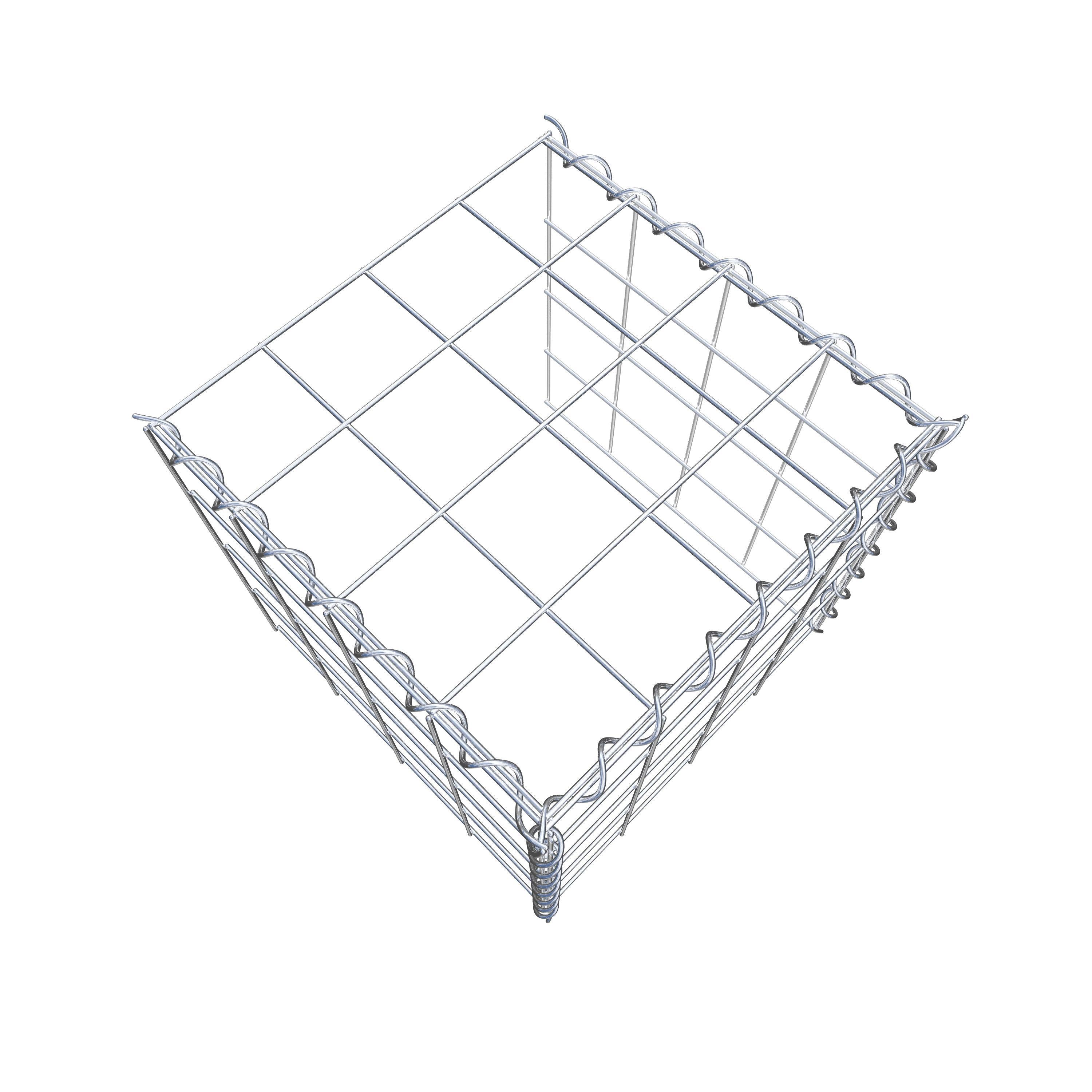 Gavión complementario tipo 4 40 cm x 40 cm x 40 cm (L x A x P), malla 10 cm x 10 cm, espiral