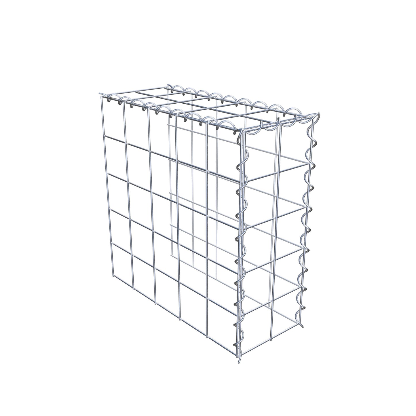 Gabion rapporté type 4 50 cm x 50 cm x 20 cm (L x H x P), mailles 10 cm x 10 cm, spirale