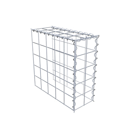 Gabion rapporté type 4 50 cm x 50 cm x 20 cm (L x H x P), mailles 10 cm x 10 cm, spirale