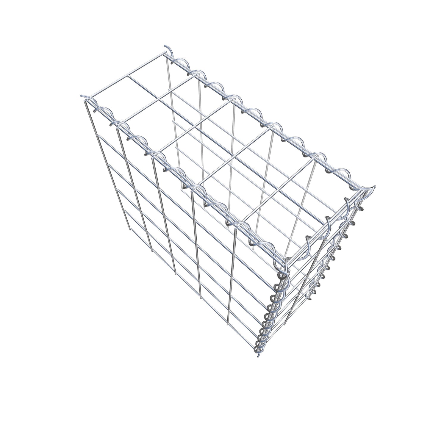 Gabion rapporté type 4 50 cm x 50 cm x 20 cm (L x H x P), mailles 10 cm x 10 cm, spirale