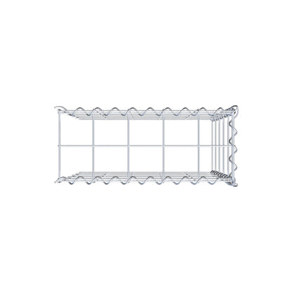 Gabion rapporté type 4 50 cm x 50 cm x 20 cm (L x H x P), mailles 10 cm x 10 cm, spirale