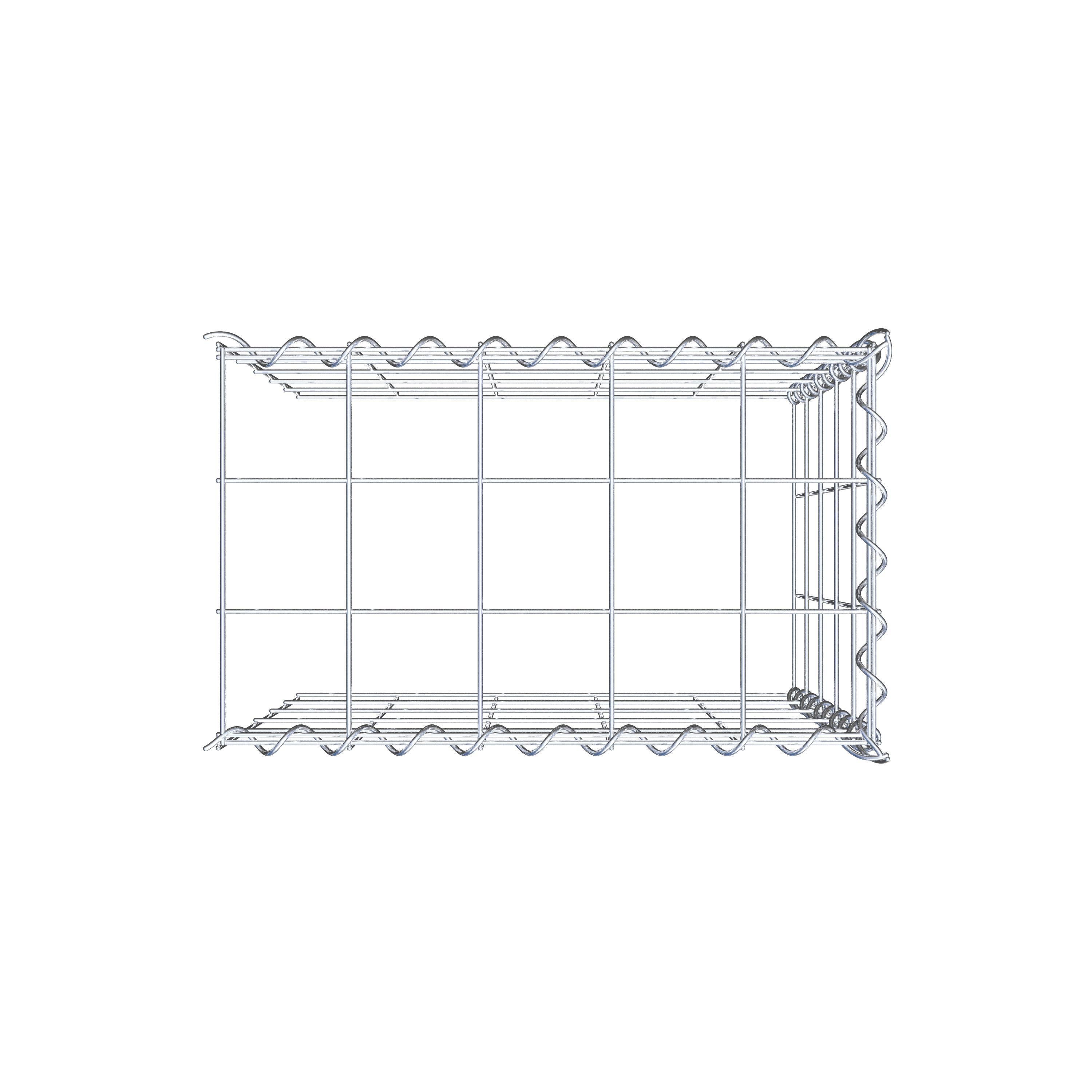 Gavión adicional tipo 4 50 cm x 50 cm x 30 cm (L x A x P), malla 10 cm x 10 cm, en espiral