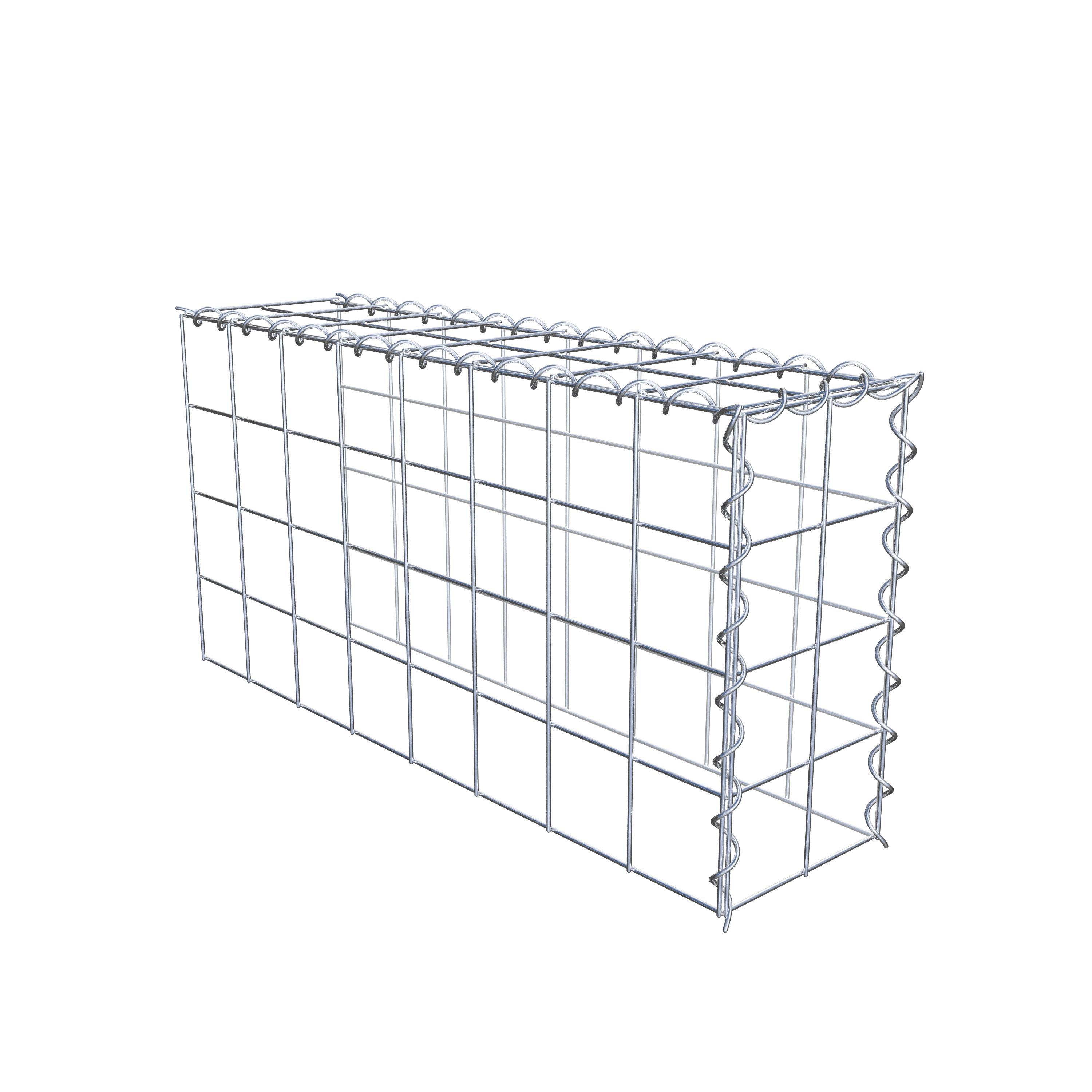 Gabion monté type 4 80 cm x 40 cm x 20 cm (L x H x P), maille 10 cm x 10 cm, spirale