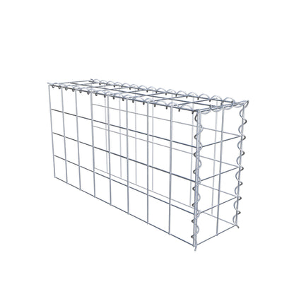 Add-on schanskorf type 4 80 cm x 40 cm x 20 cm (L x H x D), maaswijdte 10 cm x 10 cm, spiraalvormig