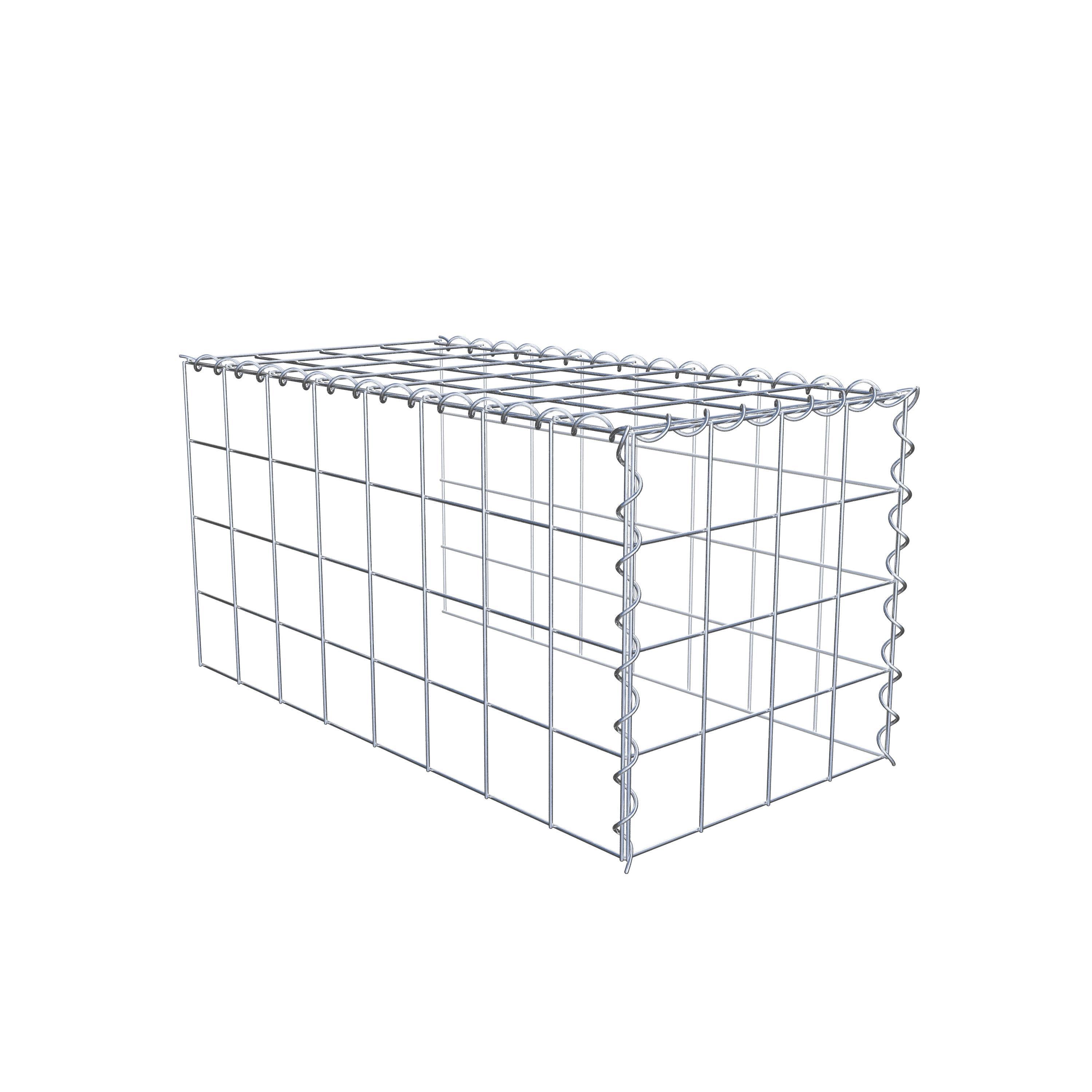 Gabion sur toile type 4 80 cm x 40 cm x 40 cm (L x H x P), maille 10 cm x 10 cm, spirale