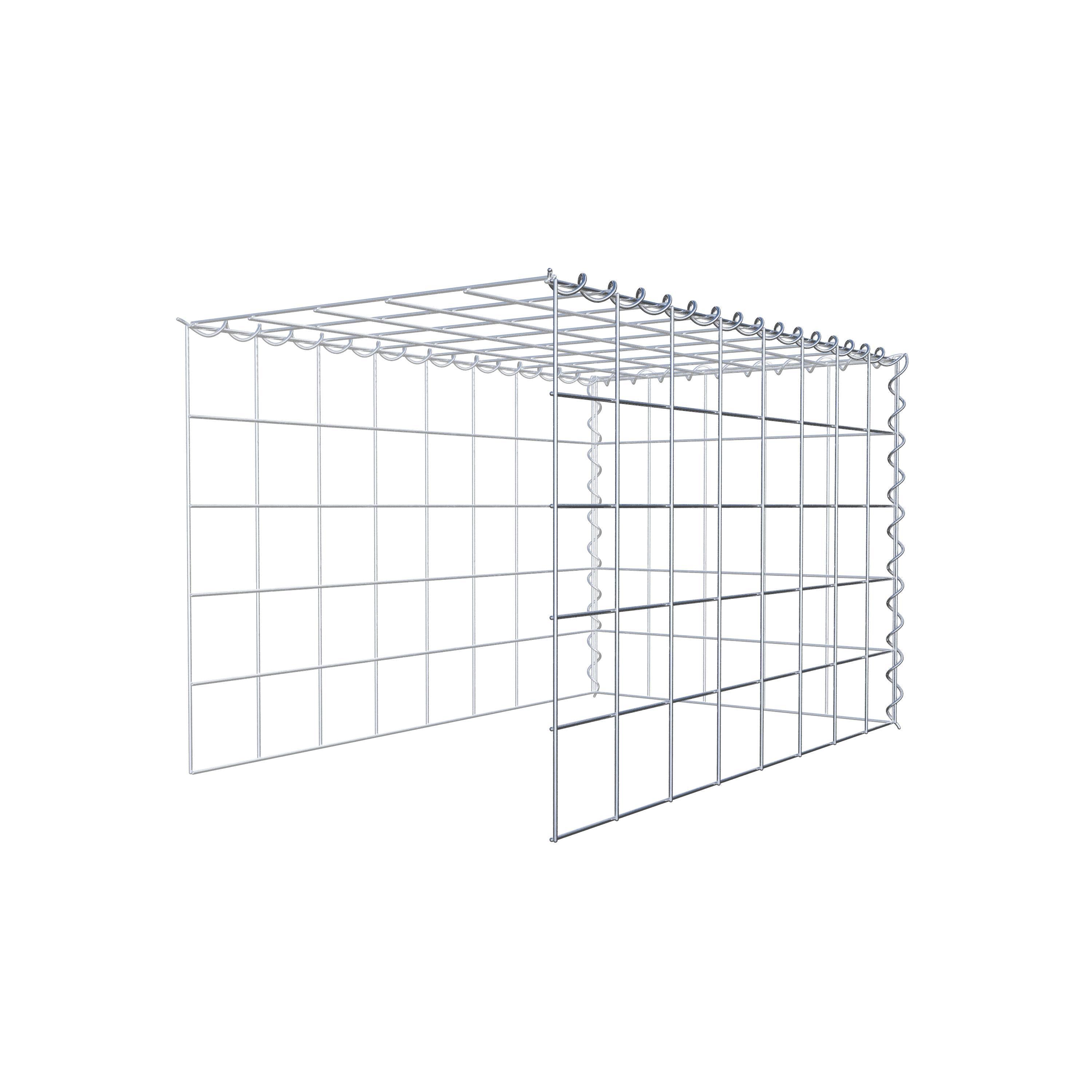 Gabion monté type 4 80 cm x 50 cm x 50 cm (L x H x P), maille 10 cm x 10 cm, spirale