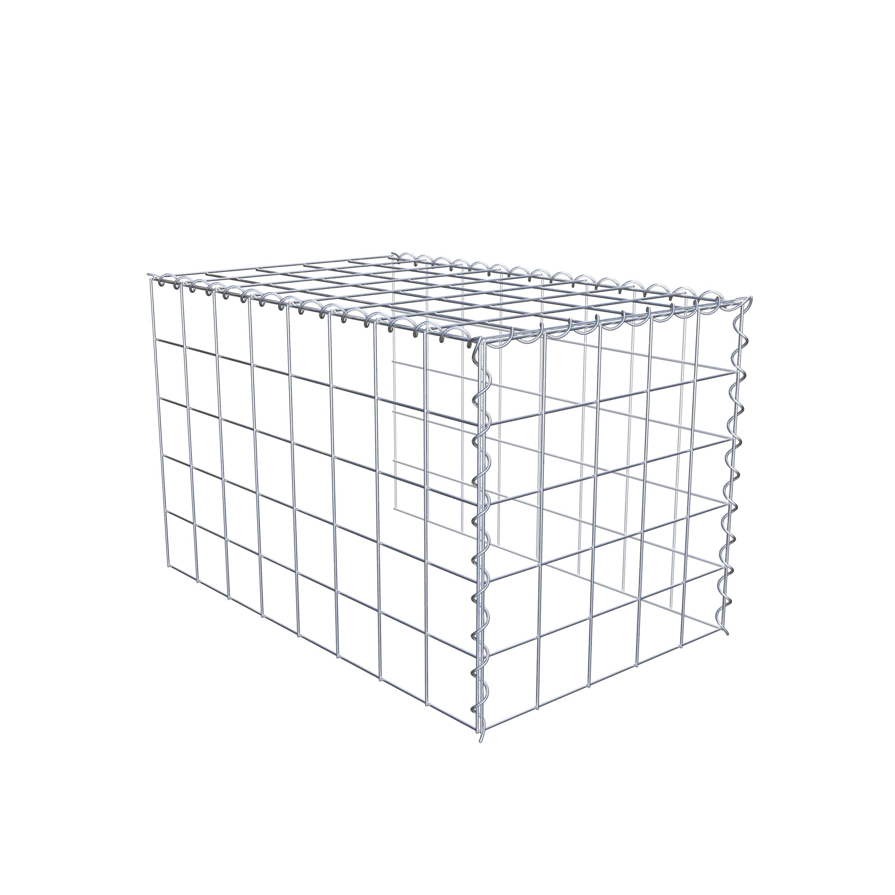 Gabion monté type 4 80 cm x 50 cm x 50 cm (L x H x P), maille 10 cm x 10 cm, spirale