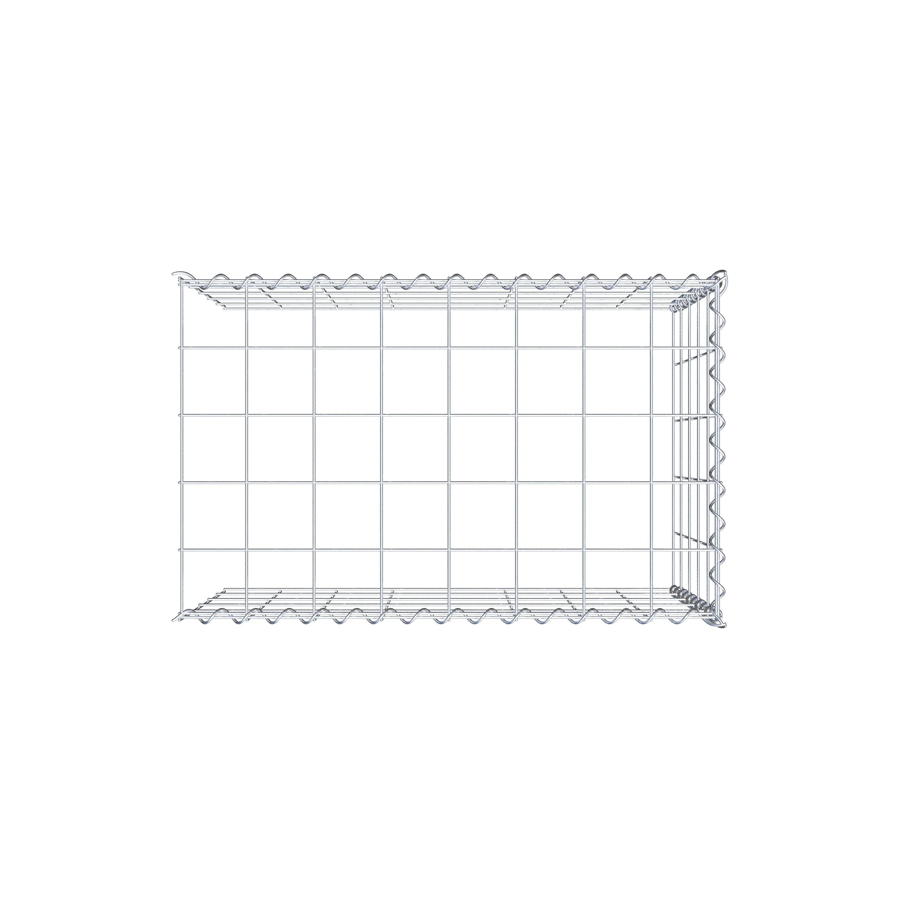 Gabion monté type 4 80 cm x 50 cm x 50 cm (L x H x P), maille 10 cm x 10 cm, spirale