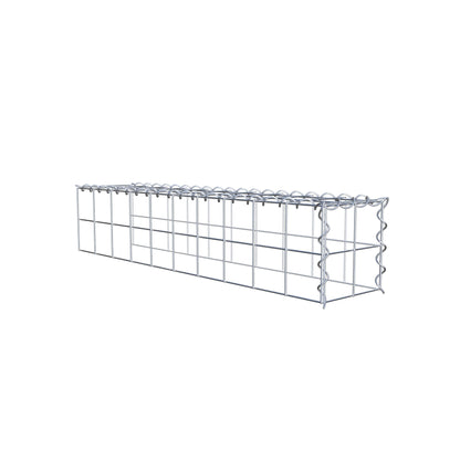 Grown-on gabion type 4 100 cm x 20 cm x 20 cm (L x H x D), mesh size 10 cm x 10 cm, spiral