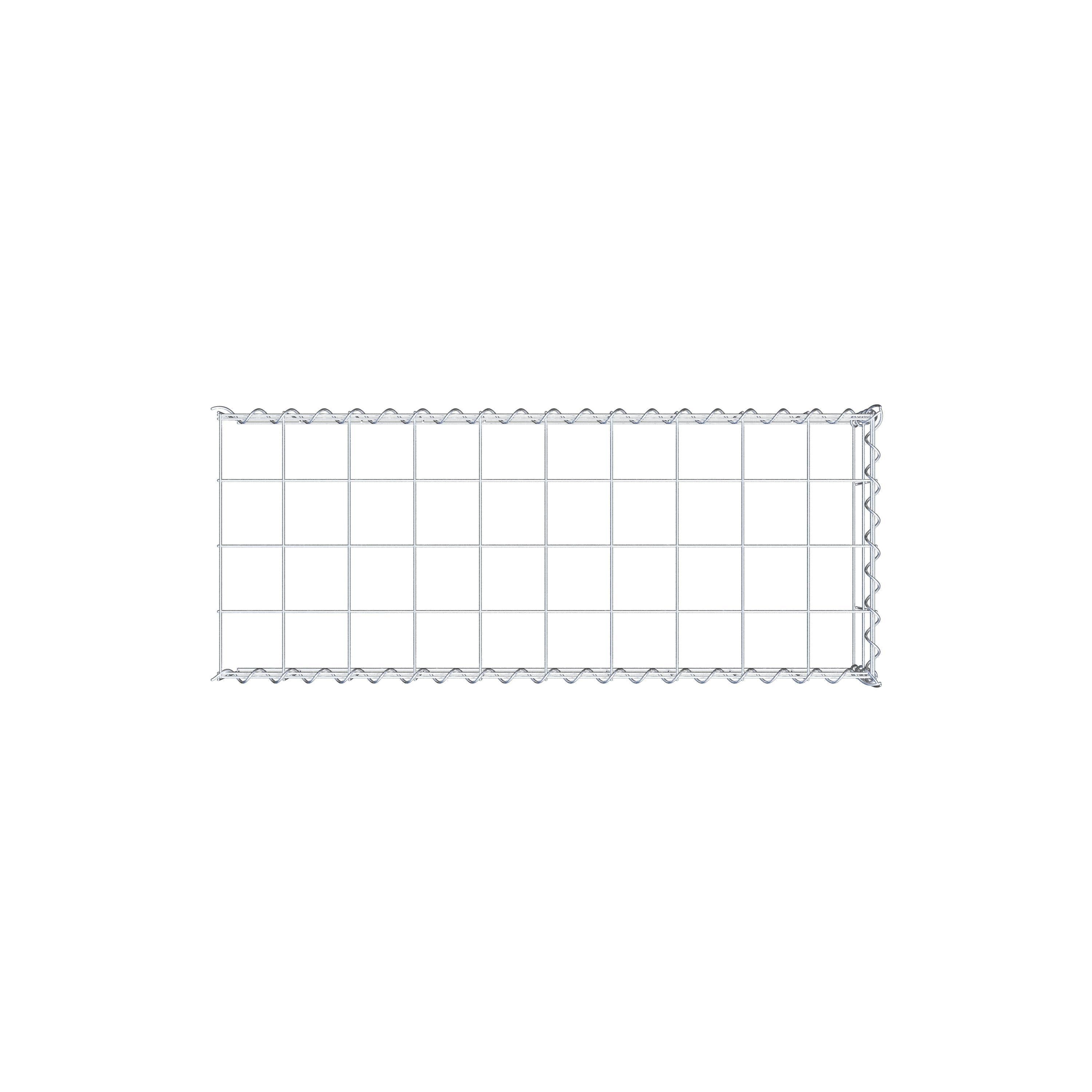 Grown-on gabion type 4 100 cm x 20 cm x 40 cm (L x H x D), mesh size 10 cm x 10 cm, spiral