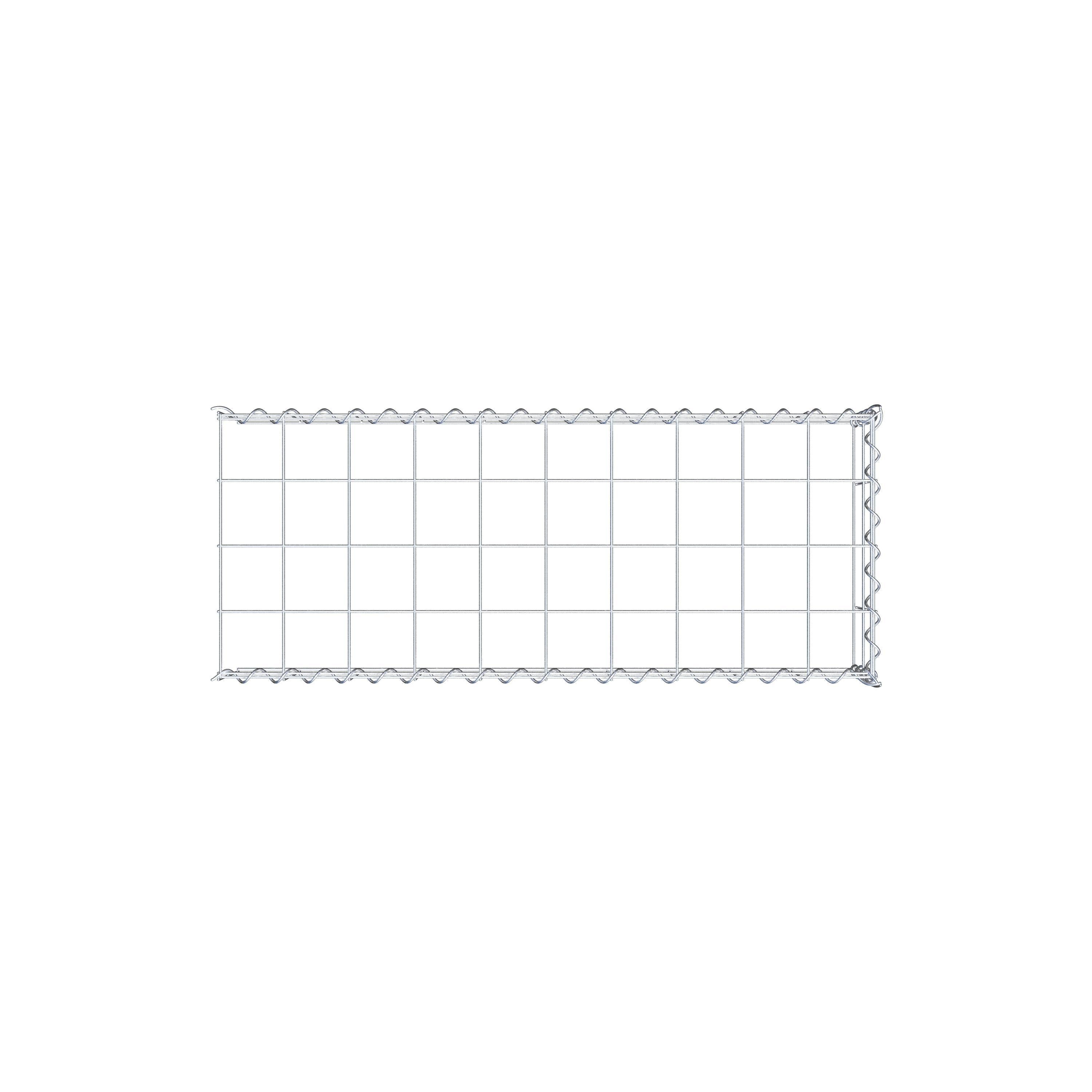 Gabion sur toile type 4 100 cm x 20 cm x 40 cm (L x H x P), maille 10 cm x 10 cm, spirale