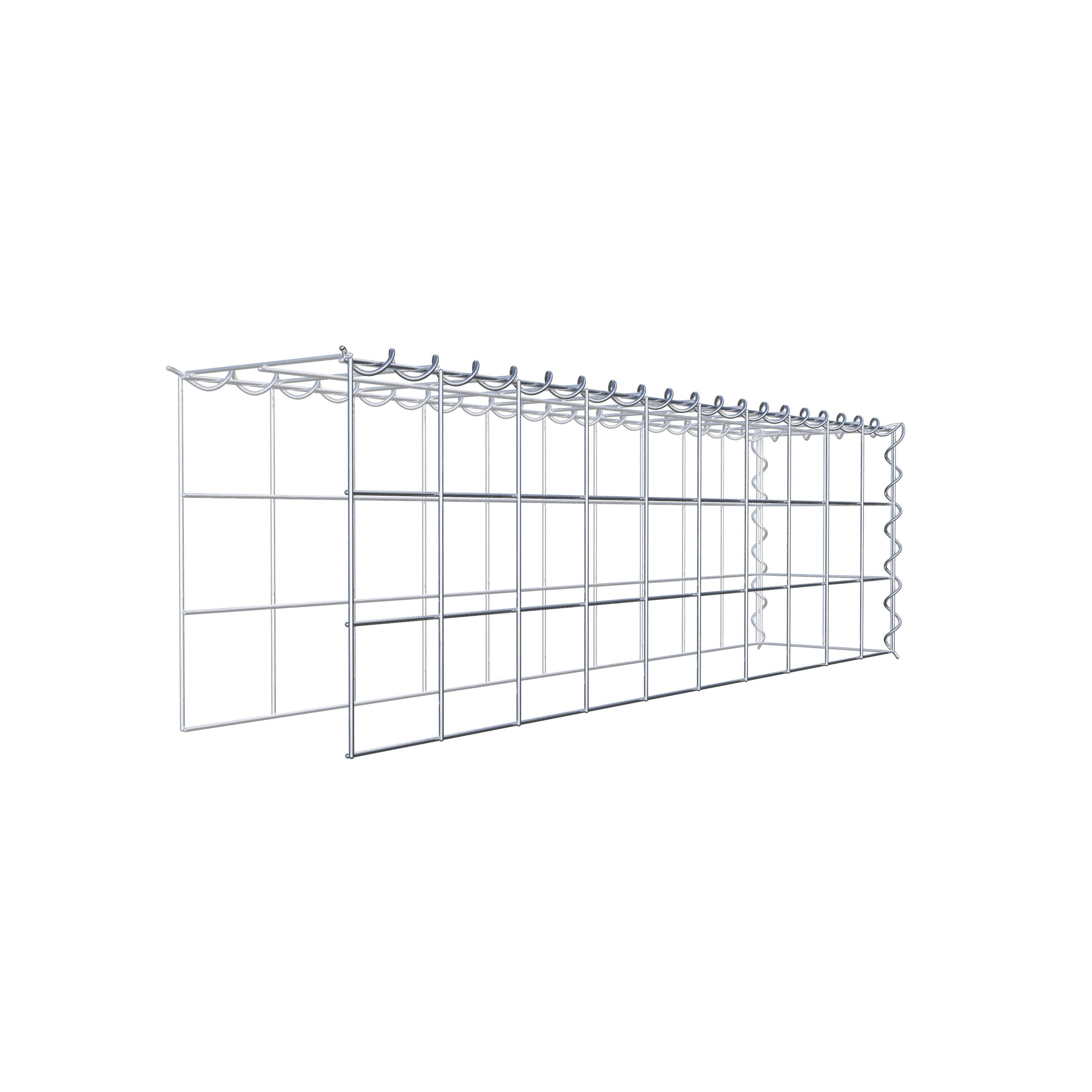 Gabion rapporté type 4 100 cm x 30 cm x 20 cm (L x H x P), mailles 10 cm x 10 cm, spirale