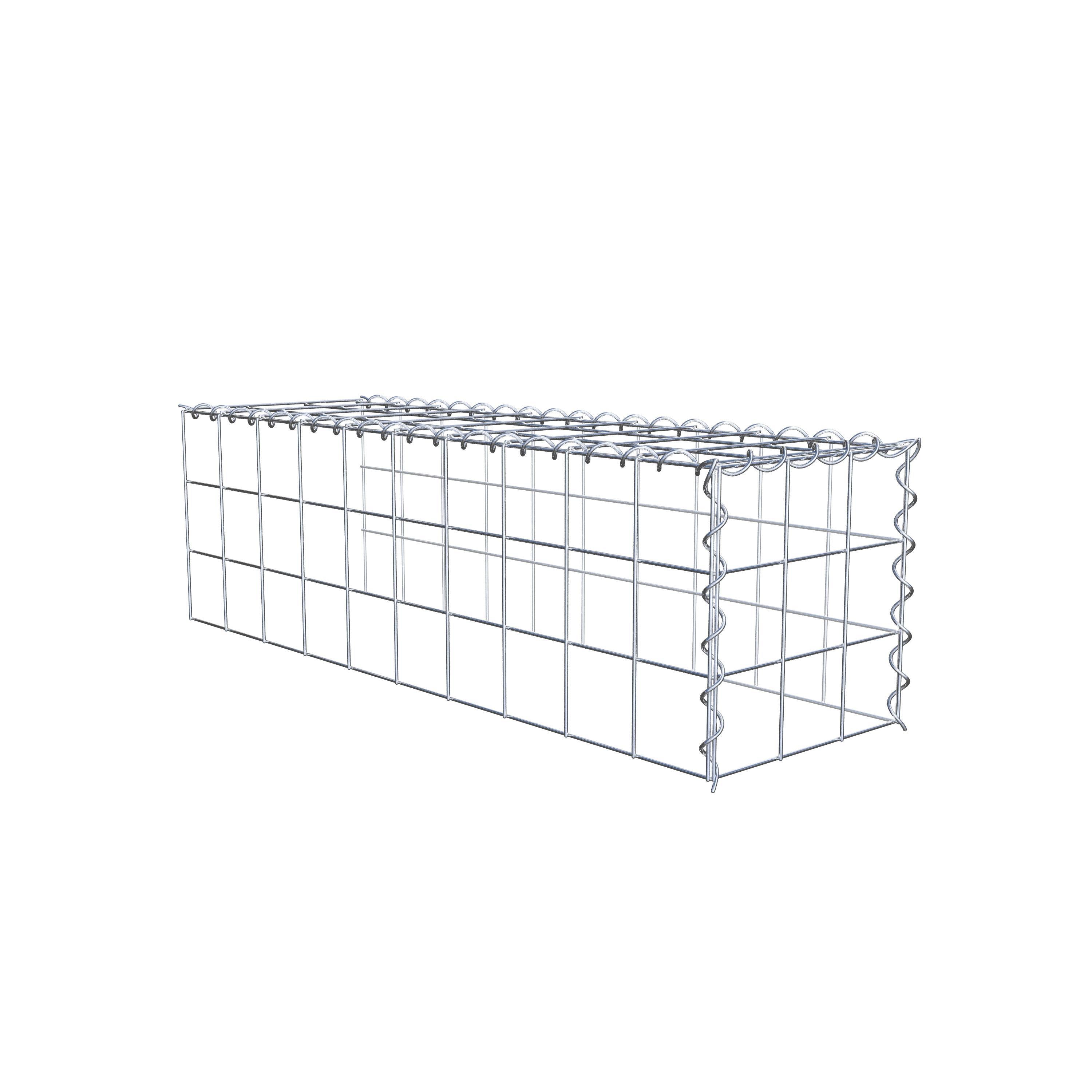 Gabion sur toile type 4 100 cm x 30 cm x 30 cm (L x H x P), maille 10 cm x 10 cm, spirale