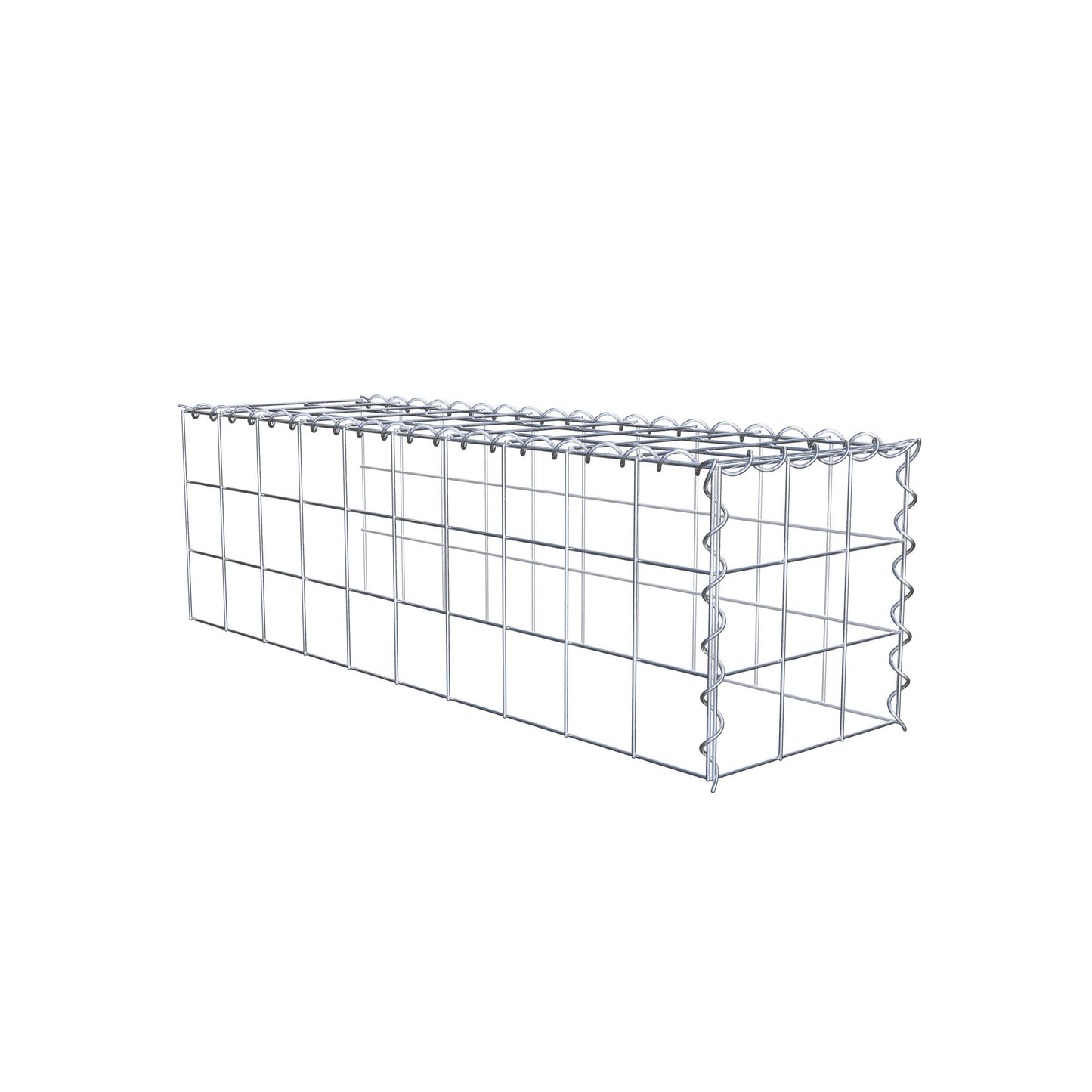 Gabião Tipo 4 100 cm x 30 cm x 30 cm (C x A x P), malhagem 10 cm x 10 cm, espiral
