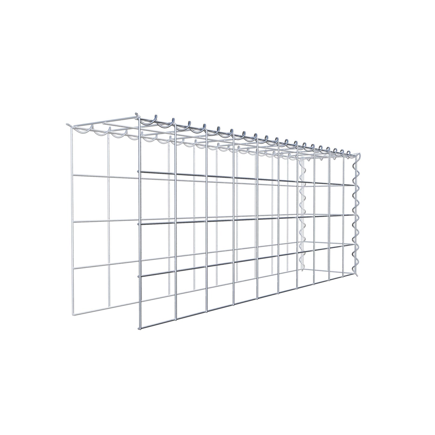 Gabion rapporté type 4 100 cm x 40 cm x 20 cm (L x H x P), mailles 10 cm x 10 cm, spirale