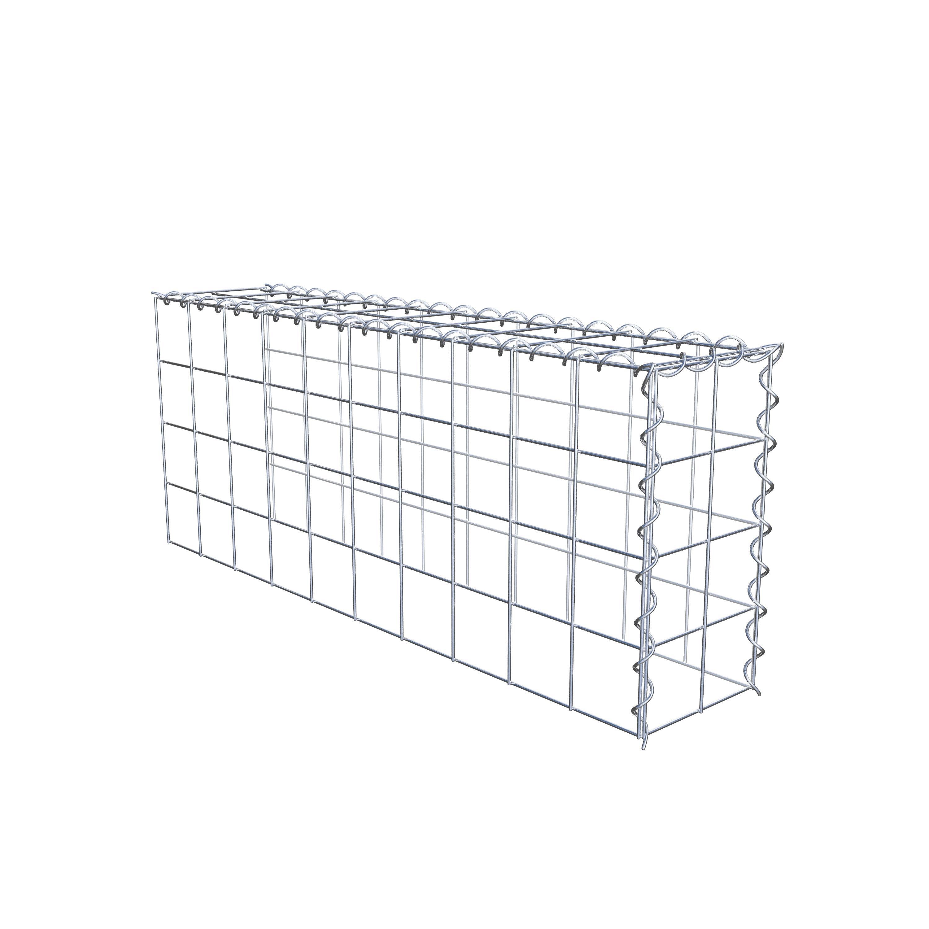 Gabion sur toile type 4 100 cm x 40 cm x 20 cm (L x H x P), maille 10 cm x 10 cm, spirale