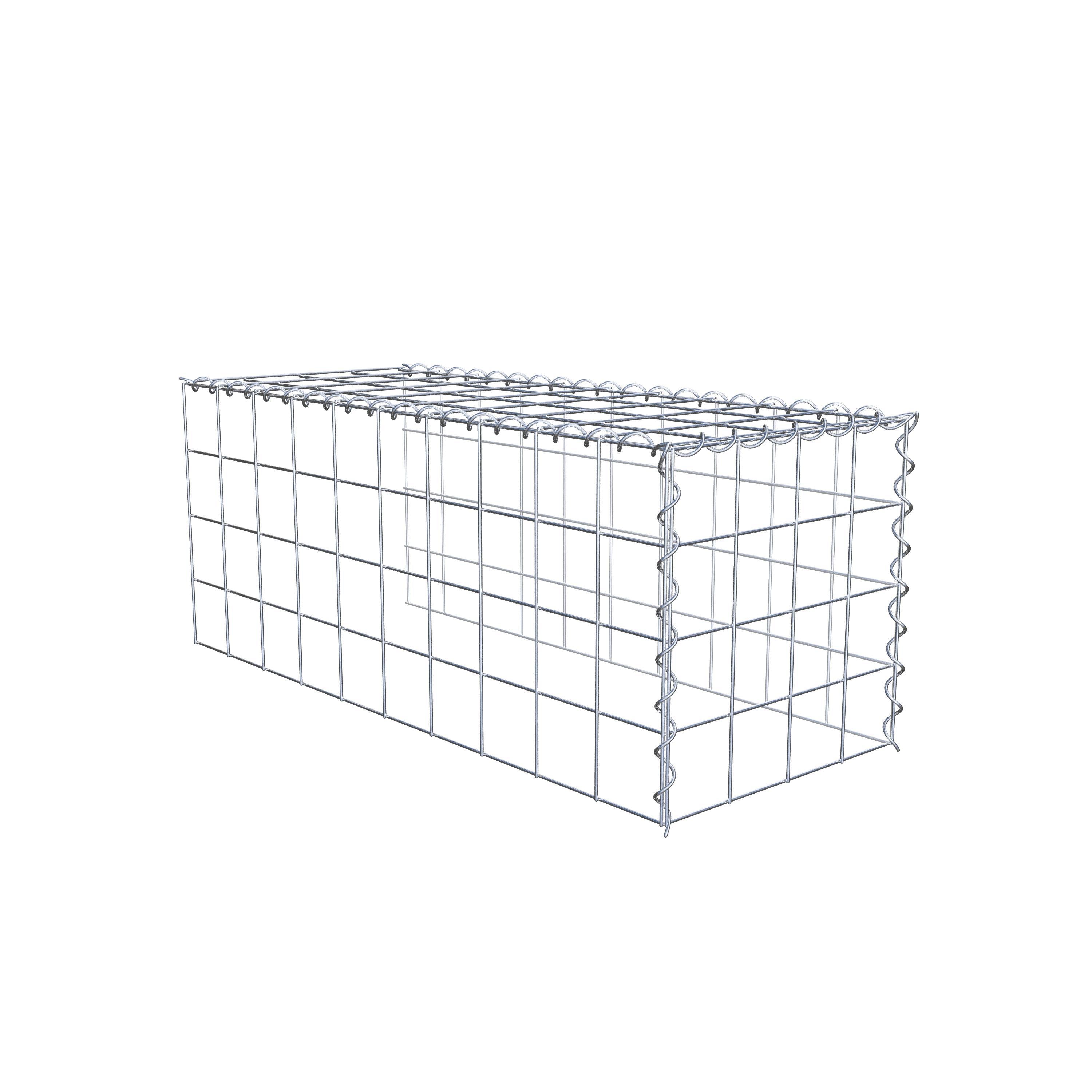 Gabion sur toile type 4 100 cm x 40 cm x 40 cm (L x H x P), maille 10 cm x 10 cm, spirale