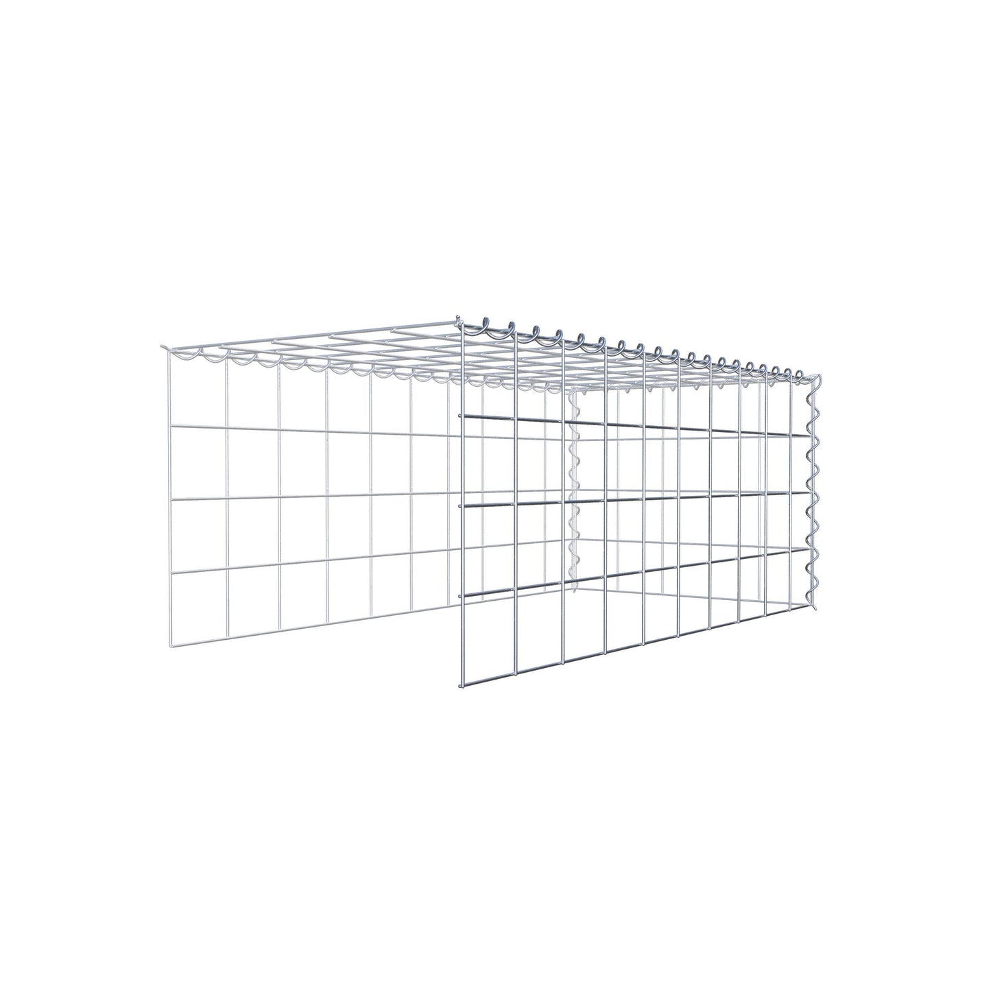 Gabião tipo 4 100 cm x 40 cm x 50 cm (C x A x P), malhagem 10 cm x 10 cm, espiral