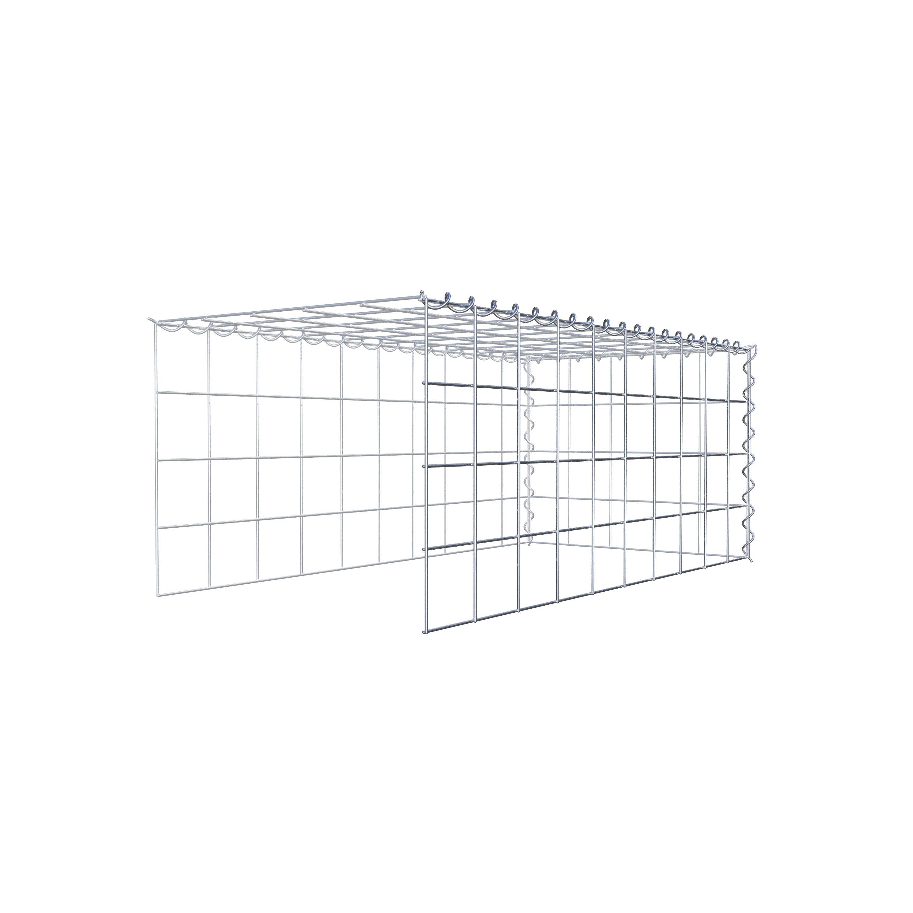 Gabion rapporté type 4 100 cm x 40 cm x 50 cm (L x H x P), mailles 10 cm x 10 cm, spirale