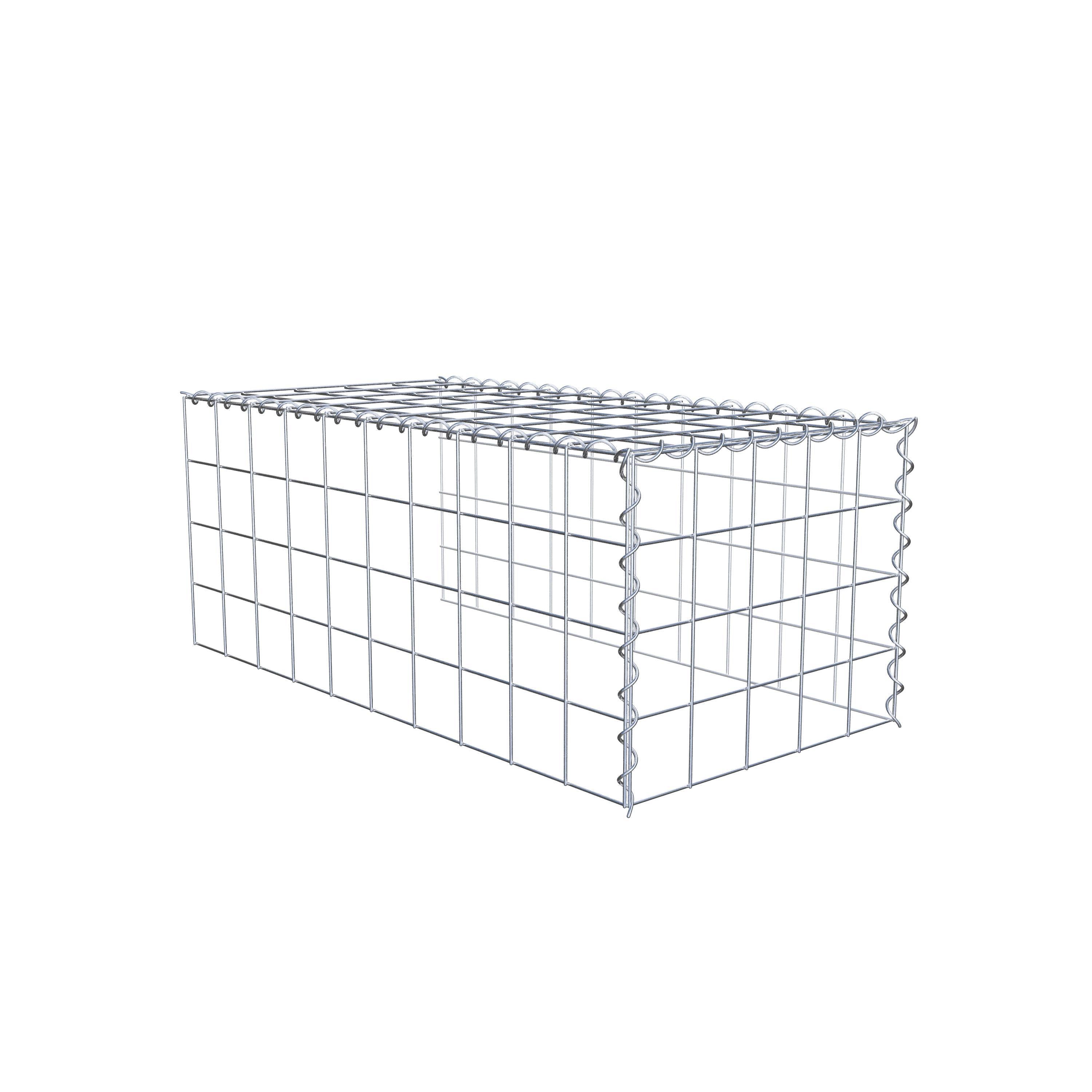 Gabion sur toile type 4 100 cm x 40 cm x 50 cm (L x H x P), maille 10 cm x 10 cm, spirale