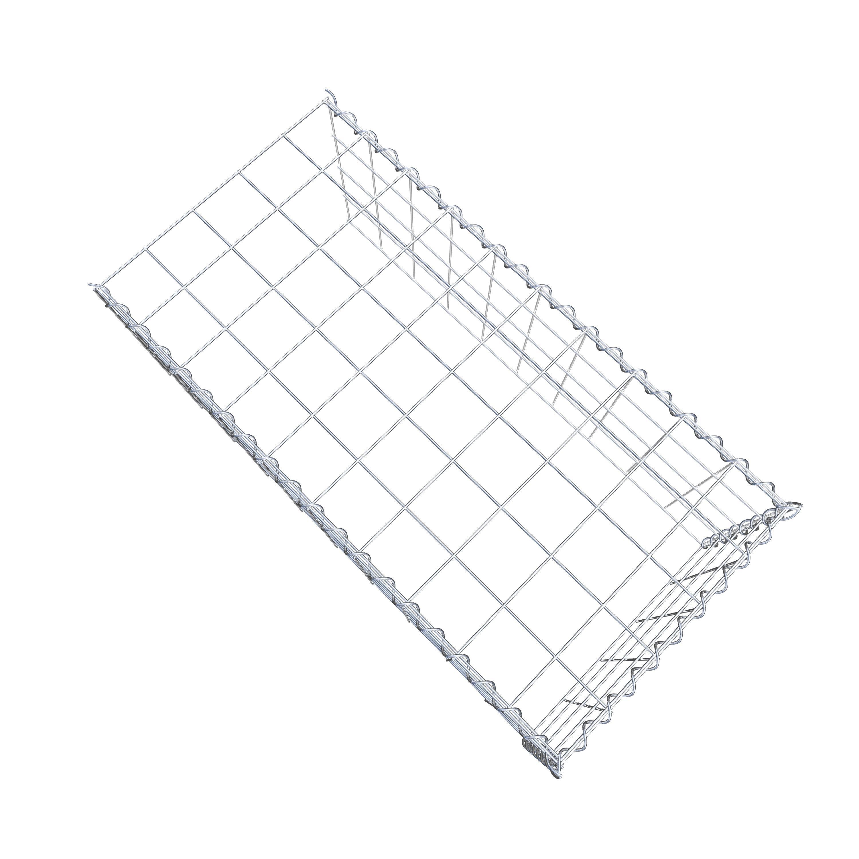 Gabion rapporté type 4 100 cm x 40 cm x 50 cm (L x H x P), mailles 10 cm x 10 cm, spirale