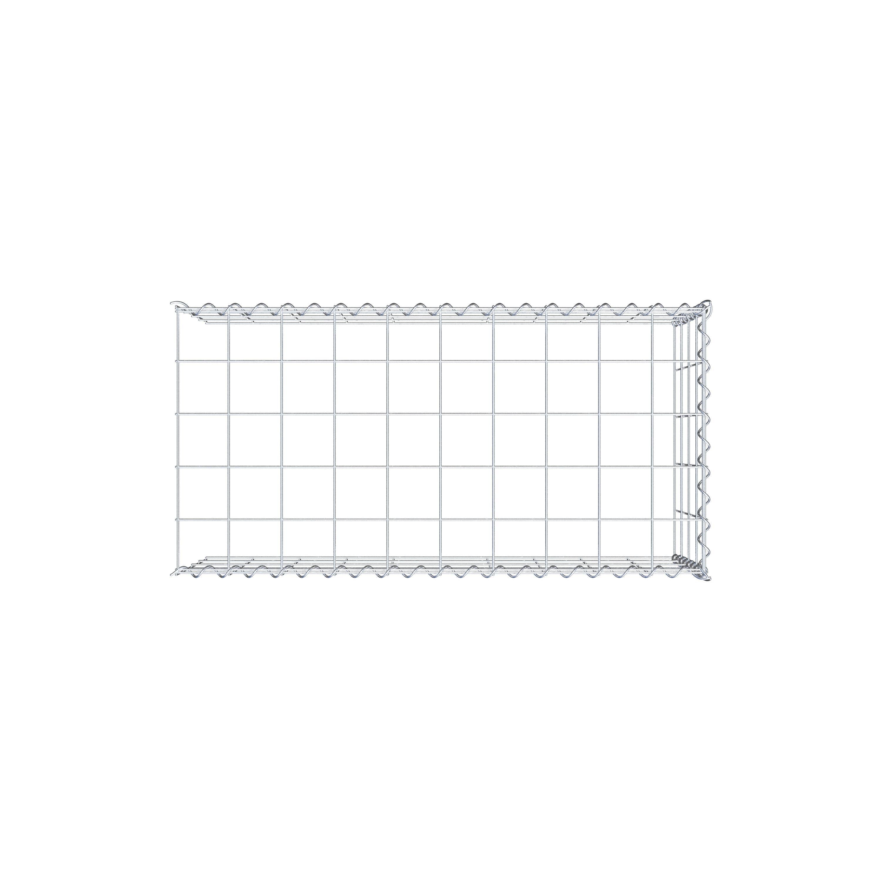 Gabion sur toile type 4 100 cm x 40 cm x 50 cm (L x H x P), maille 10 cm x 10 cm, spirale