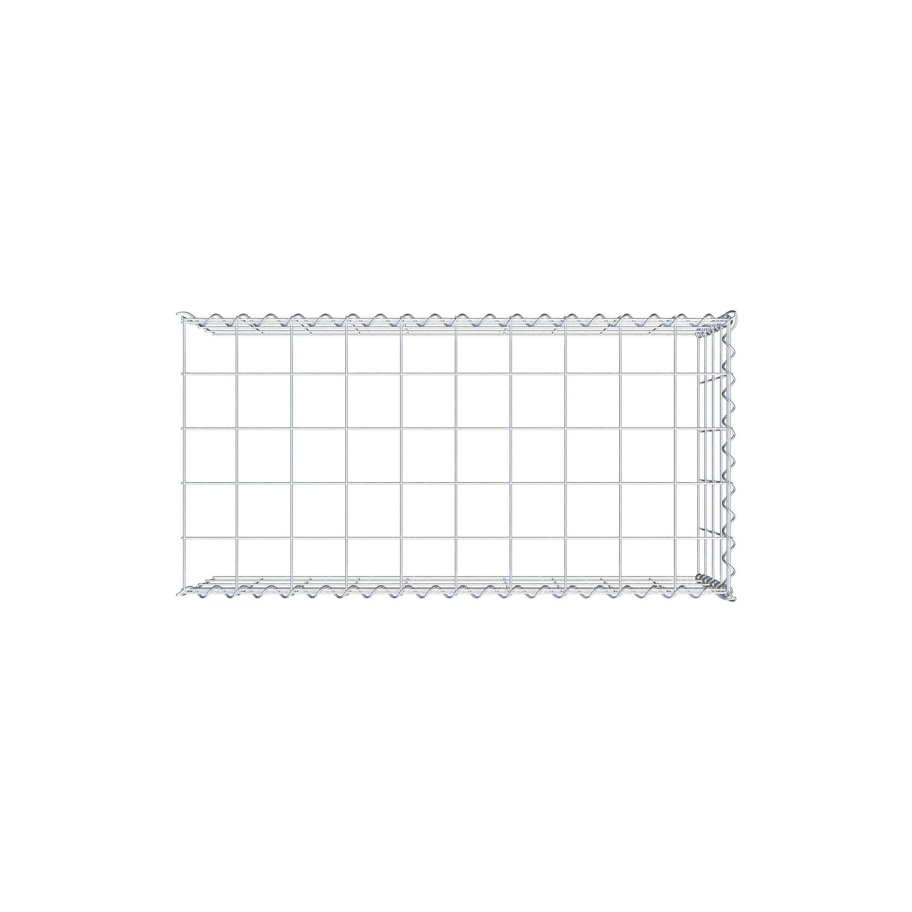 Gabion rapporté type 4 100 cm x 40 cm x 50 cm (L x H x P), mailles 10 cm x 10 cm, spirale