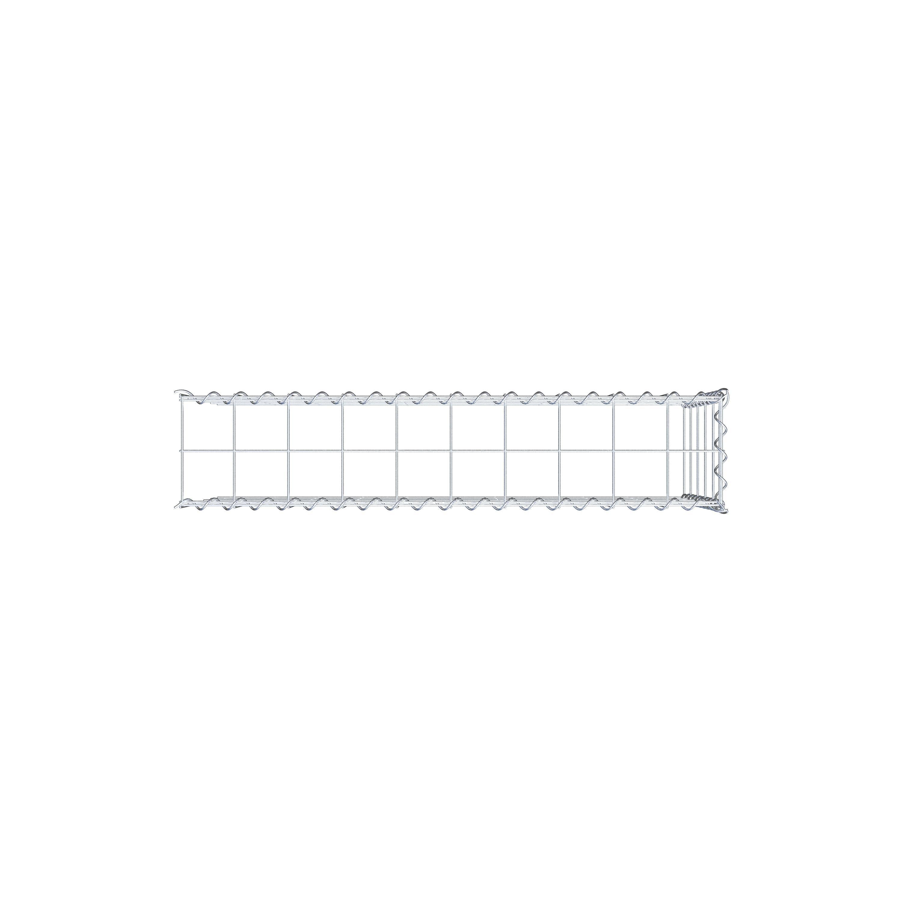Grown-on gabion type 4 100 cm x 50 cm x 20 cm (L x H x D), mesh size 10 cm x 10 cm, spiral
