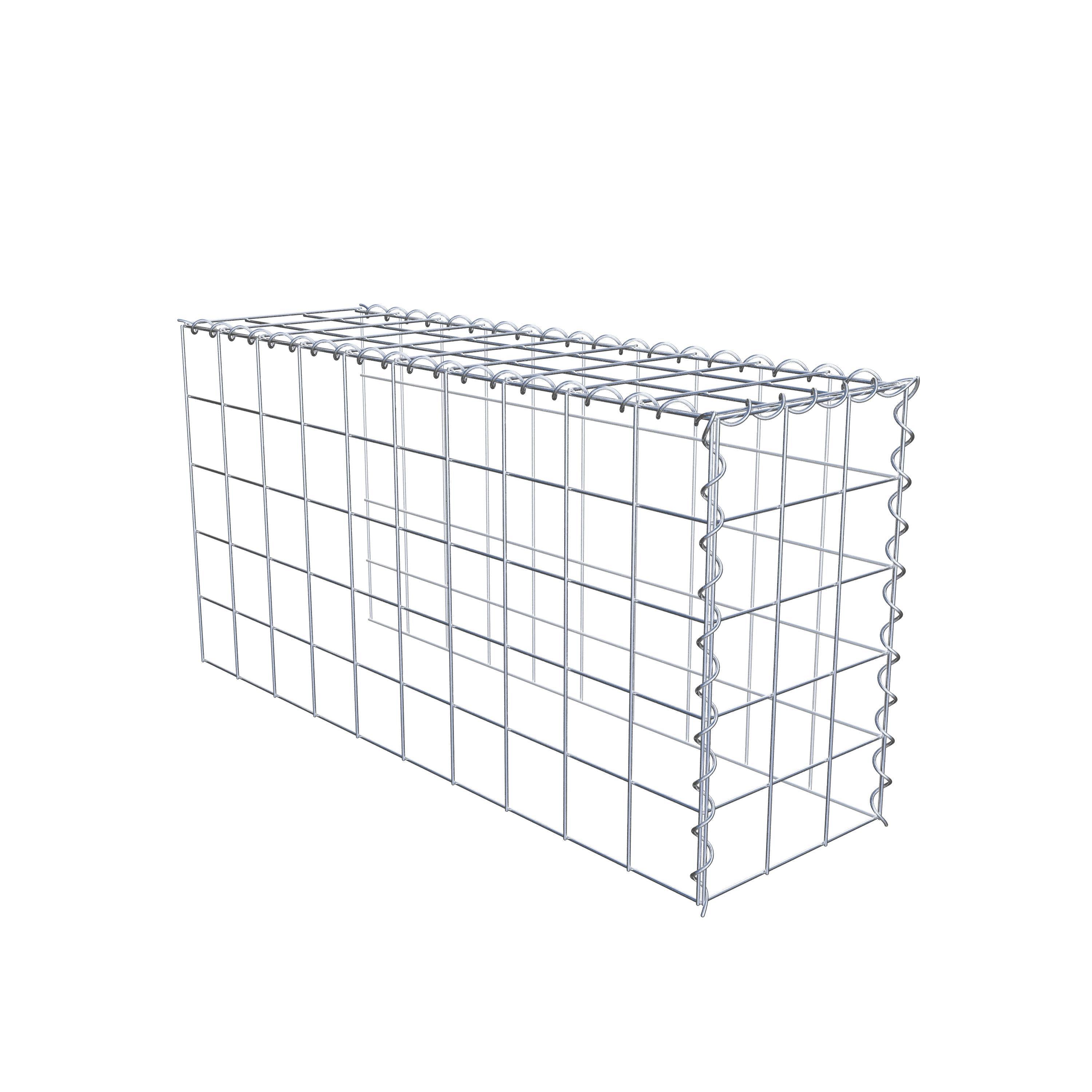 Gabion sur toile type 4 100 cm x 50 cm x 30 cm (L x H x P), maille 10 cm x 10 cm, spirale