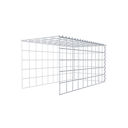 Opvokset gabion type 4 100 cm x 50 cm x 50 cm (L x H x D), maskestørrelse 10 cm x 10 cm, spiral