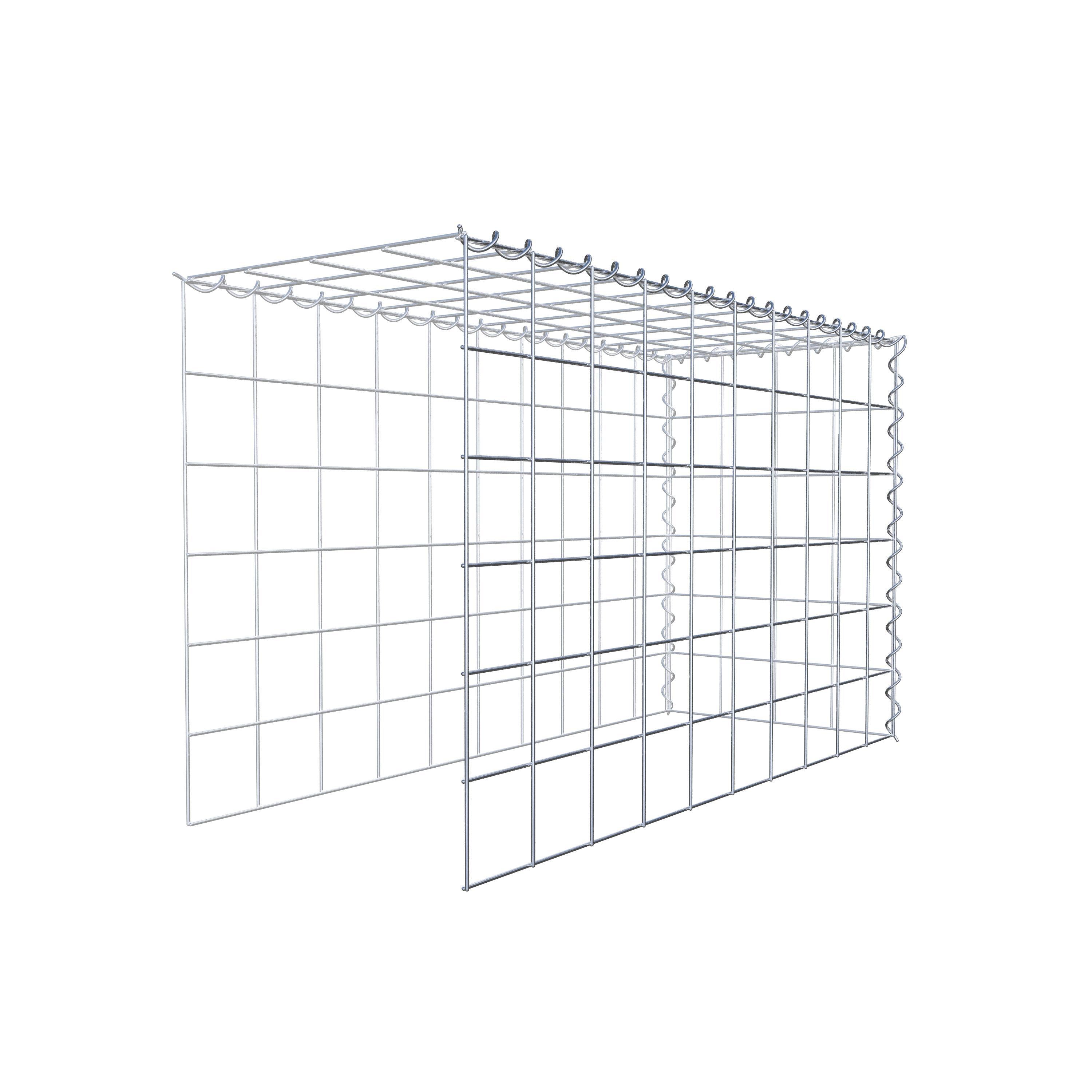 Gabion sur toile type 4 100 cm x 60 cm x 40 cm (L x H x P), maille 10 cm x 10 cm, spirale