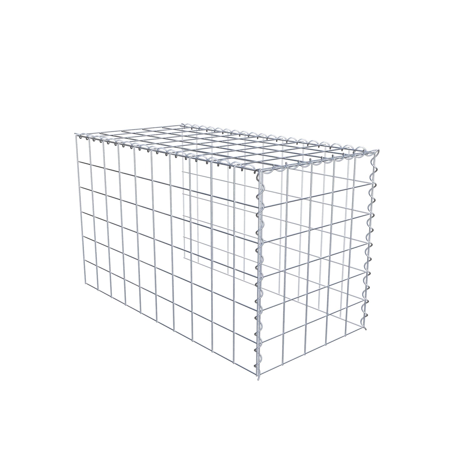 Gabion rapporté type 4 100 cm x 60 cm x 50 cm (L x H x P), mailles 10 cm x 10 cm, spirale
