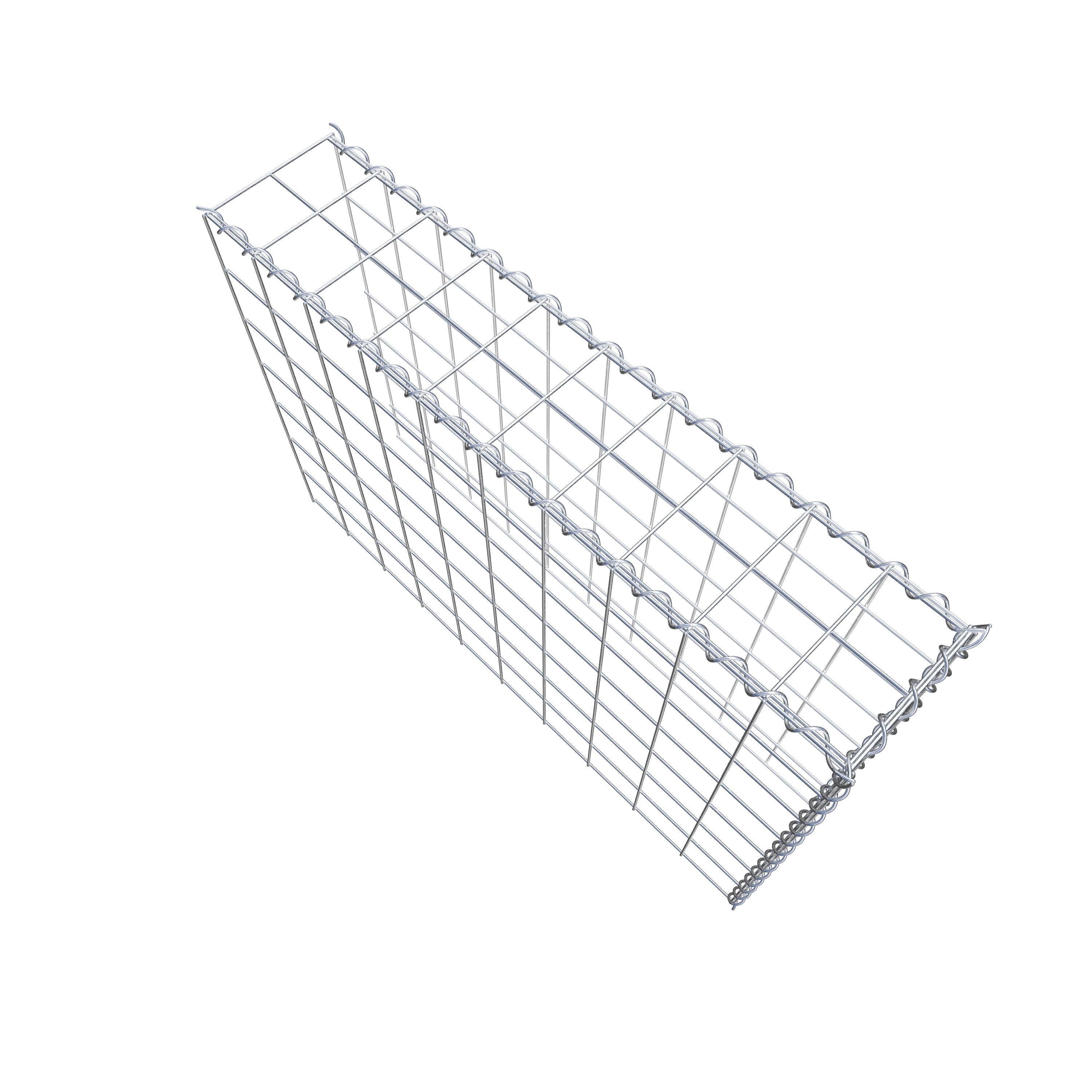 Gabion sur toile type 4 100 cm x 70 cm x 20 cm (L x H x P), maille 10 cm x 10 cm, spirale