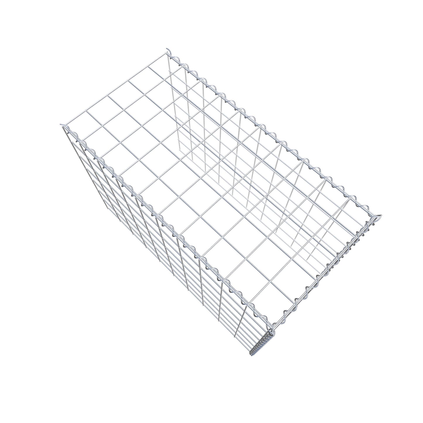 Opvokset gabion type 4 100 cm x 70 cm x 50 cm (L x H x D), maskestørrelse 10 cm x 10 cm, spiral