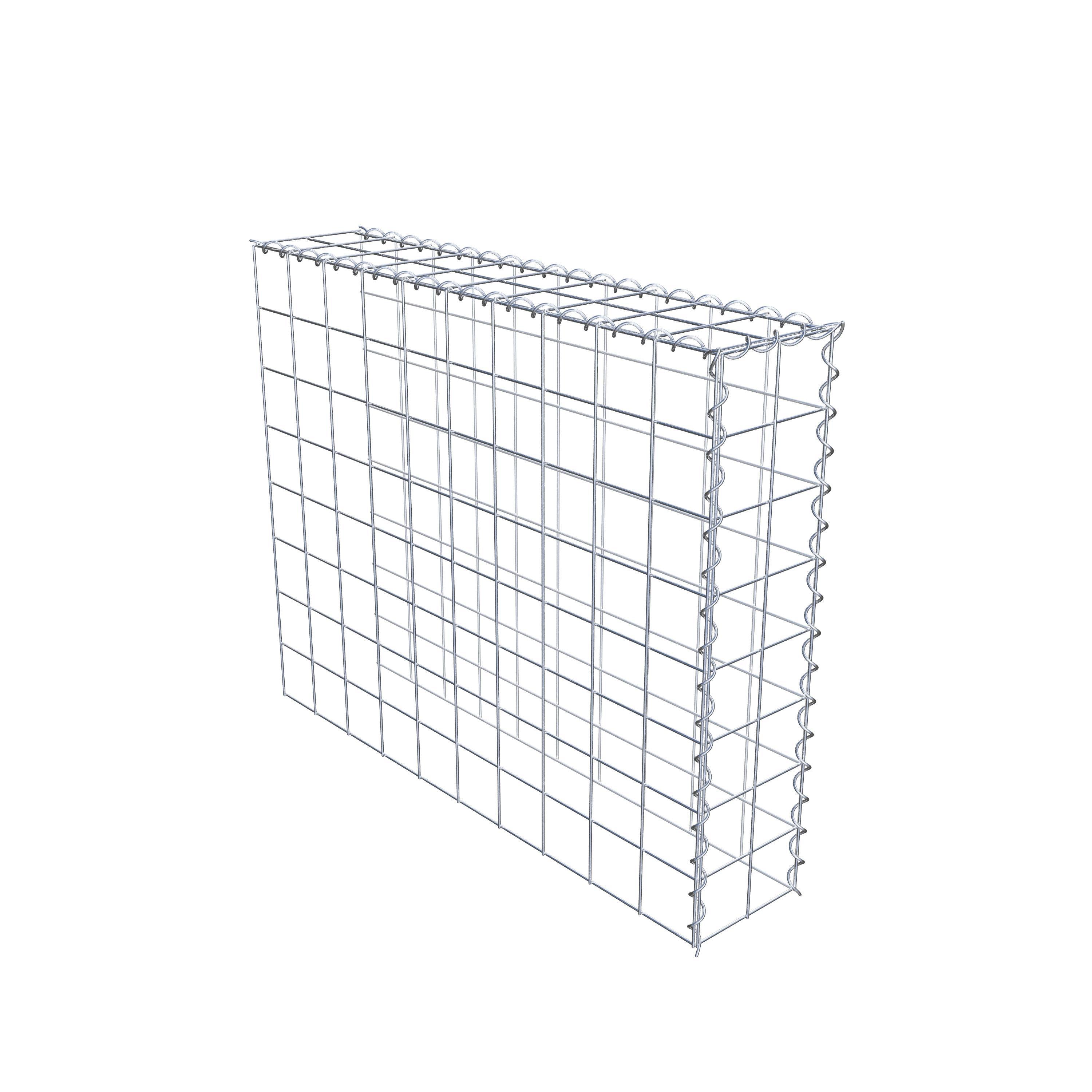 Gabion sur toile type 4 100 cm x 80 cm x 20 cm (L x H x P), maille 10 cm x 10 cm, spirale