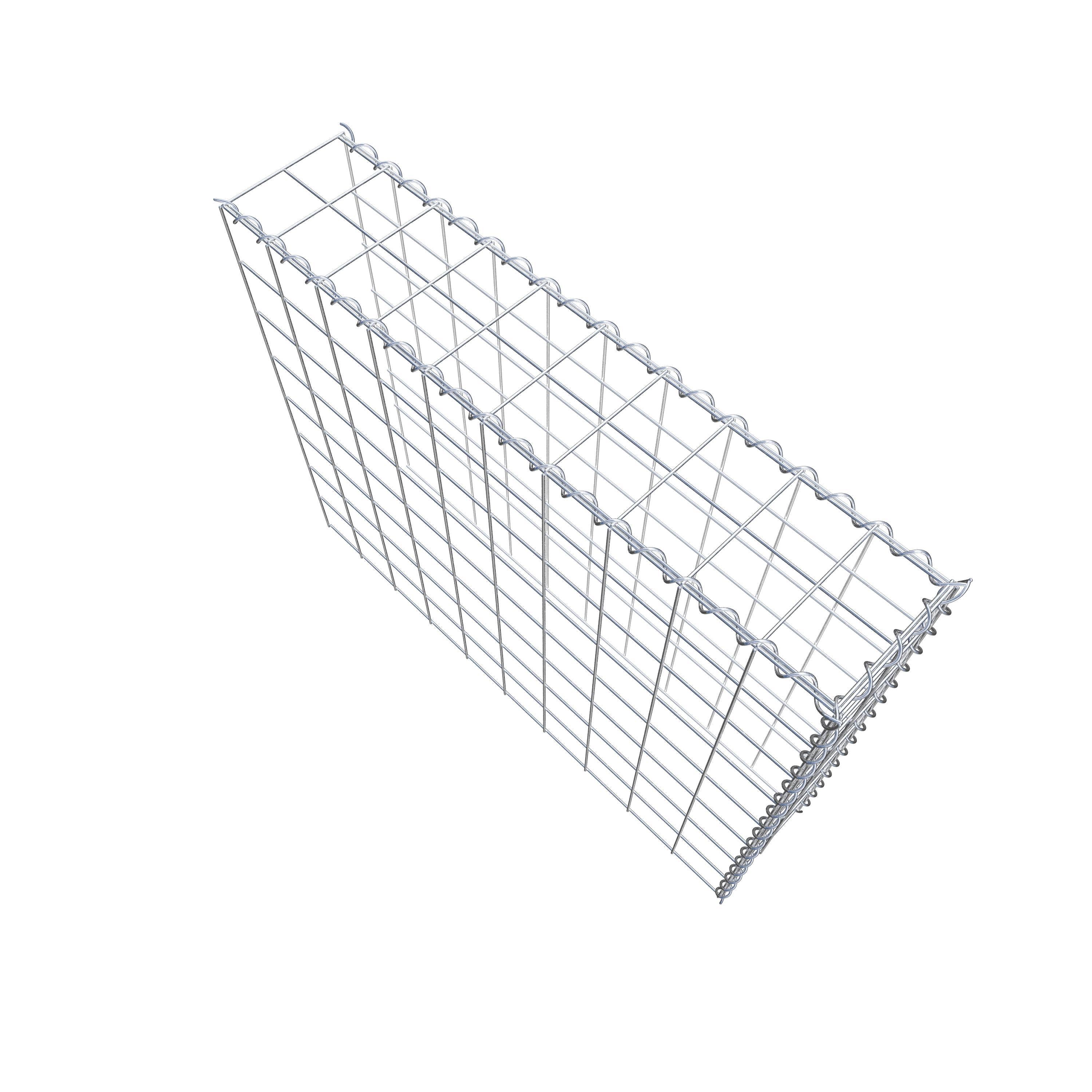 Gabion sur toile type 4 100 cm x 80 cm x 20 cm (L x H x P), maille 10 cm x 10 cm, spirale