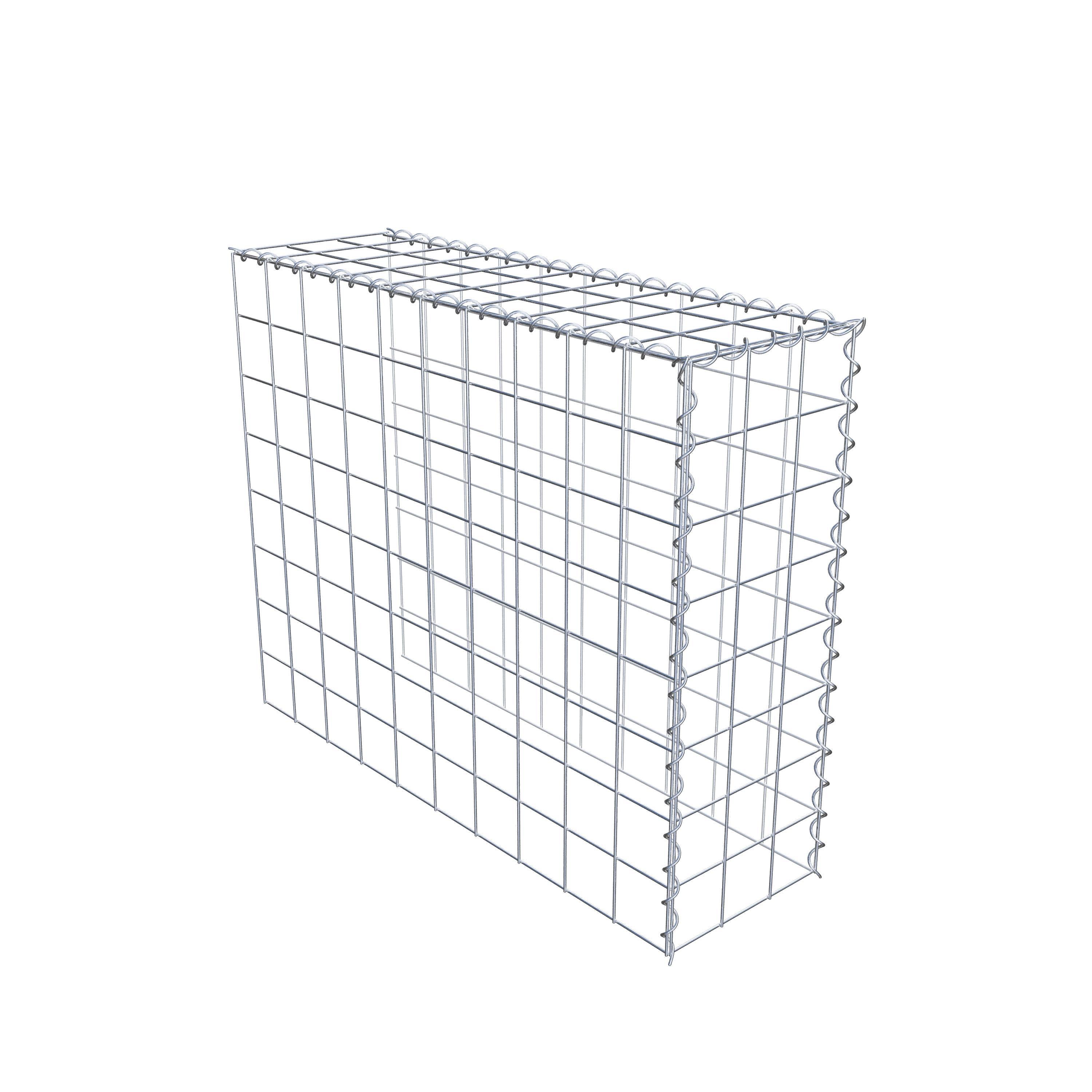 Gabion sur toile type 4 100 cm x 80 cm x 30 cm (L x H x P), maille 10 cm x 10 cm, spirale