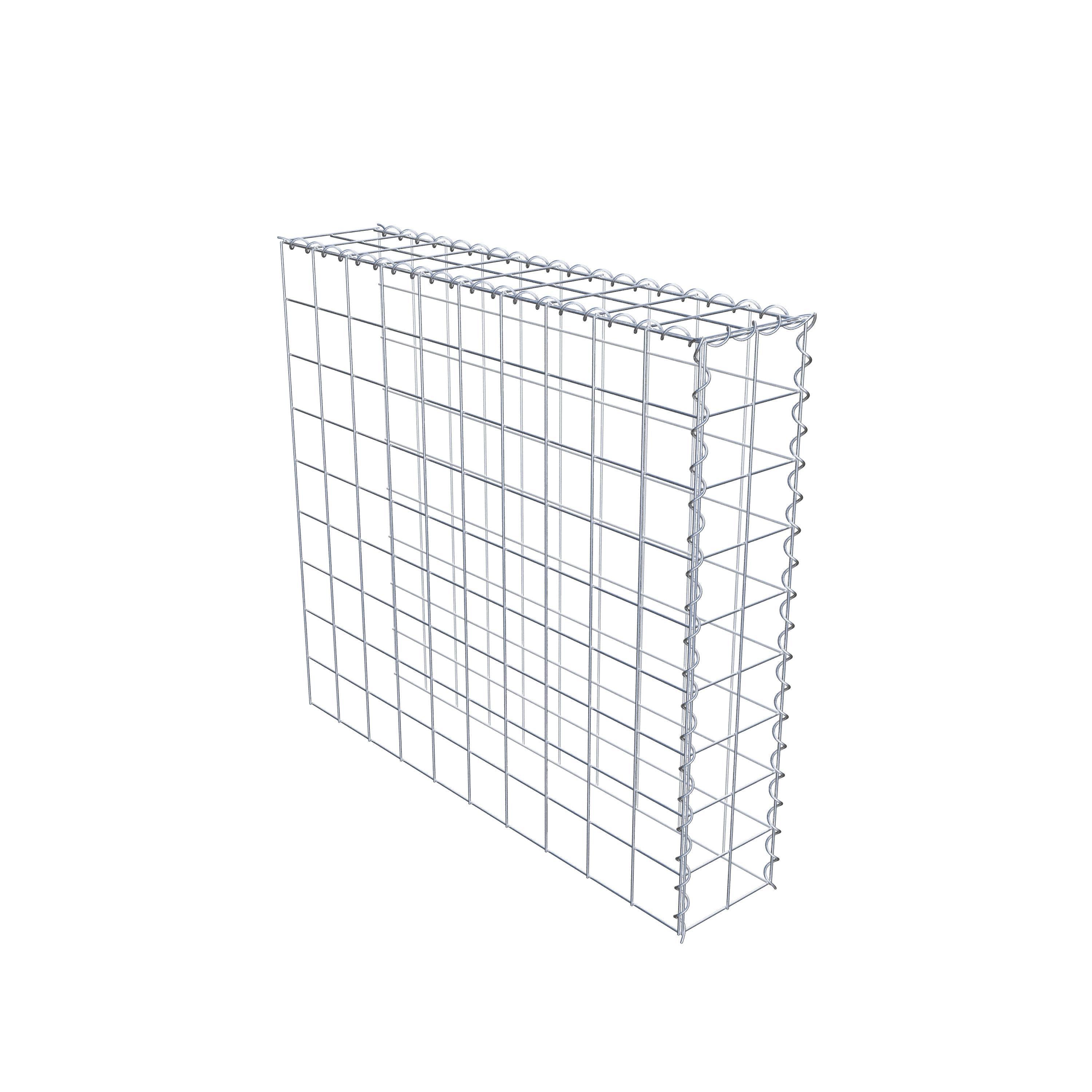 Gabion sur toile type 4 100 cm x 90 cm x 20 cm (L x H x P), maille 10 cm x 10 cm, spirale