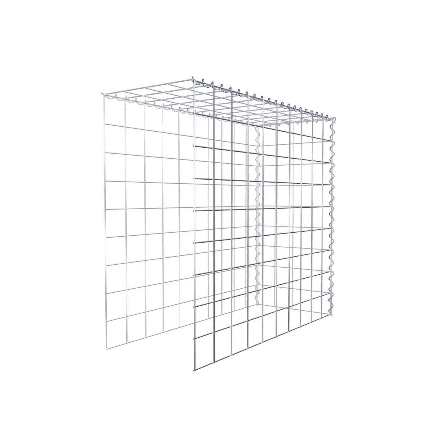 Gabion rapporté type 4 100 cm x 90 cm x 40 cm (L x H x P), mailles 10 cm x 10 cm, spirale