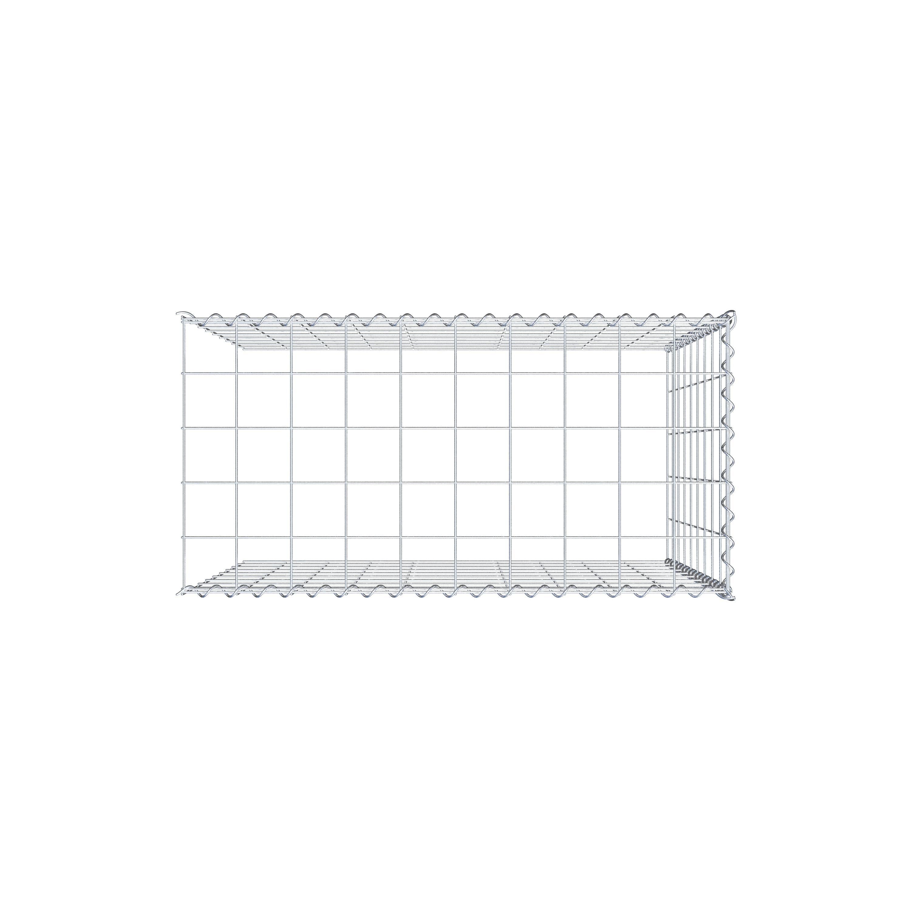 Gabion sur toile type 4 100 cm x 90 cm x 50 cm (L x H x P), maille 10 cm x 10 cm, spirale