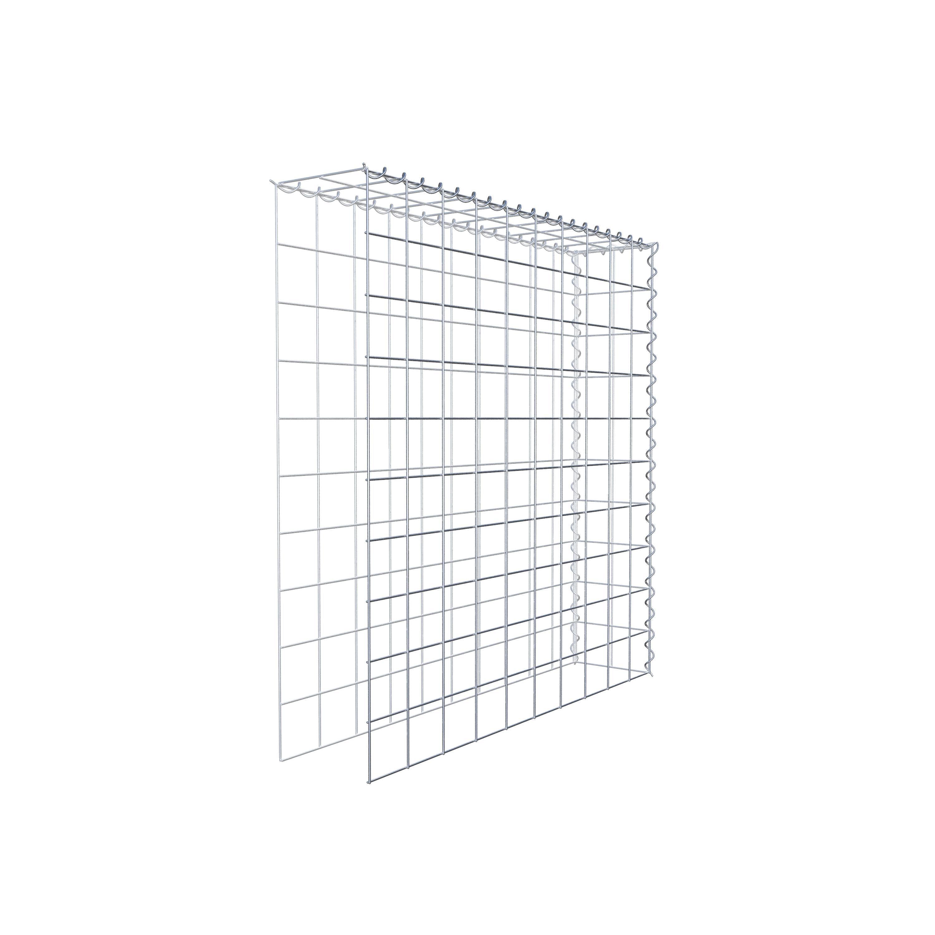 Gabion sur toile type 4 100 cm x 100 cm x 20 cm (L x H x P), maille 10 cm x 10 cm, spirale