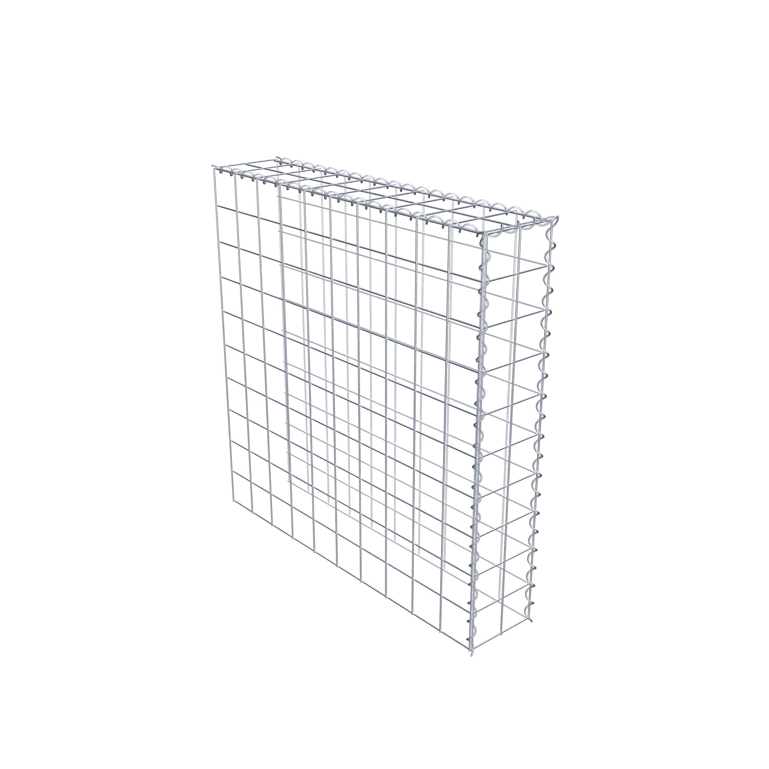 Gabion sur toile type 4 100 cm x 100 cm x 20 cm (L x H x P), maille 10 cm x 10 cm, spirale