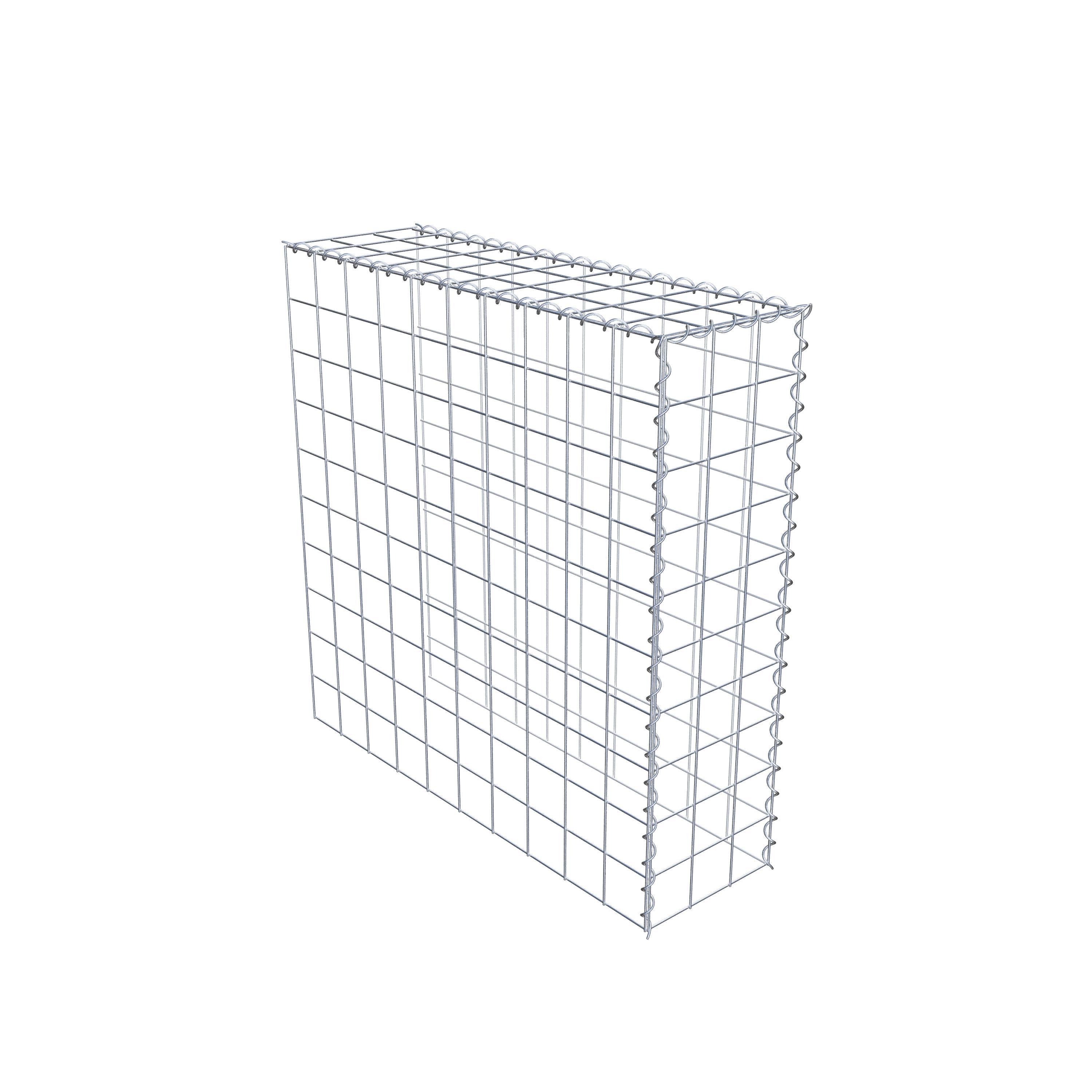 Gabion sur toile type 4 100 cm x 100 cm x 30 cm (L x H x P), maille 10 cm x 10 cm, spirale