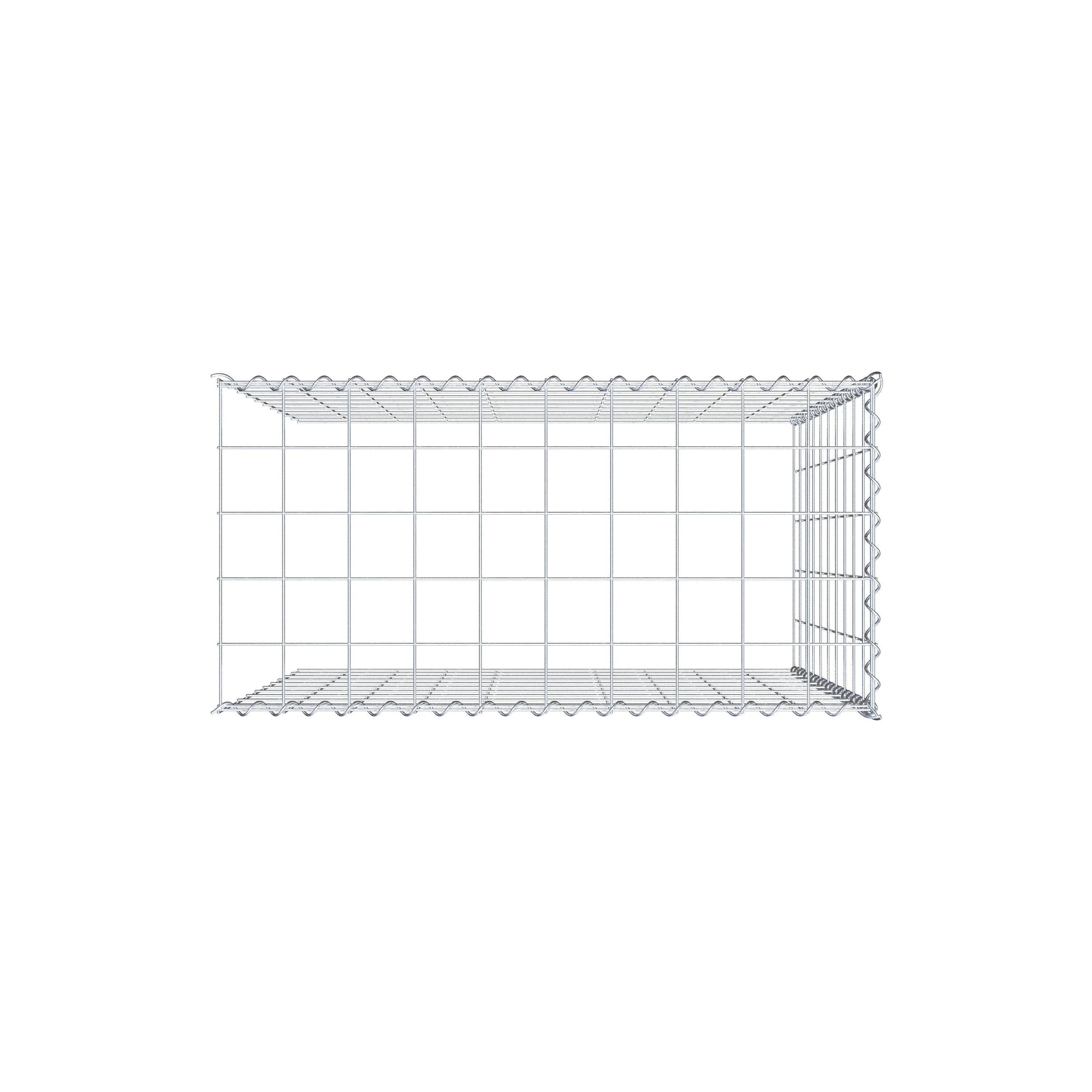 Gabion sur toile type 4 100 cm x 100 cm x 50 cm (L x H x P), maille 10 cm x 10 cm, spirale