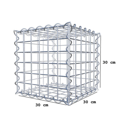 Gabion 30 cm x 30 cm x 30 cm (L x H x D), mesh size 5 cm x 5 cm, spiral