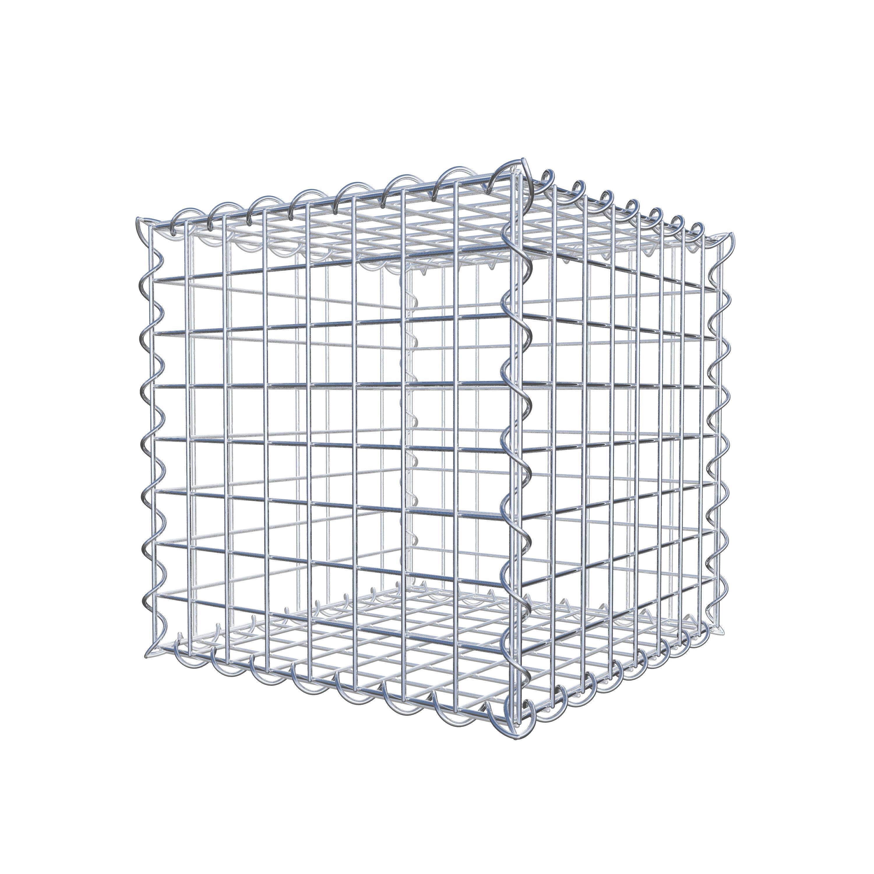 Gabion 40 cm x 40 cm x 40 cm (L x H x P), maille 5 cm x 5 cm, spirale