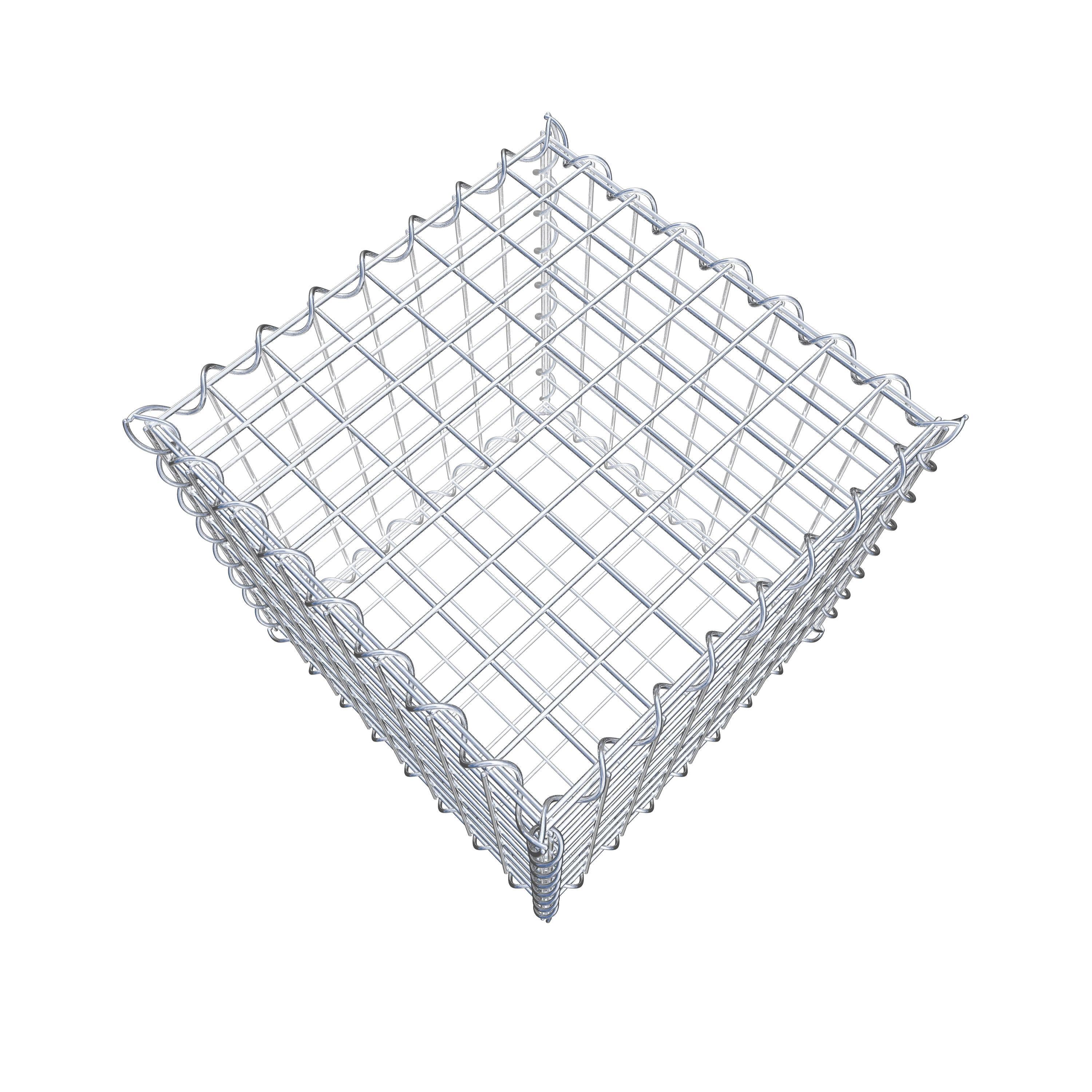 Gabion 40 cm x 40 cm x 40 cm (L x H x P), maille 5 cm x 5 cm, spirale